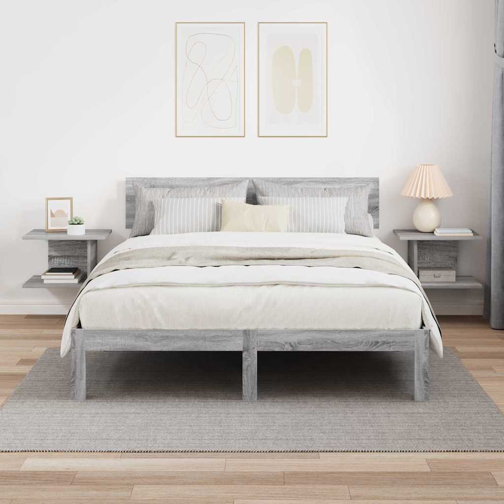 Éjjeli asztal 2 pcs szürke sonoma 40 x 30 x 25 cm faanyag