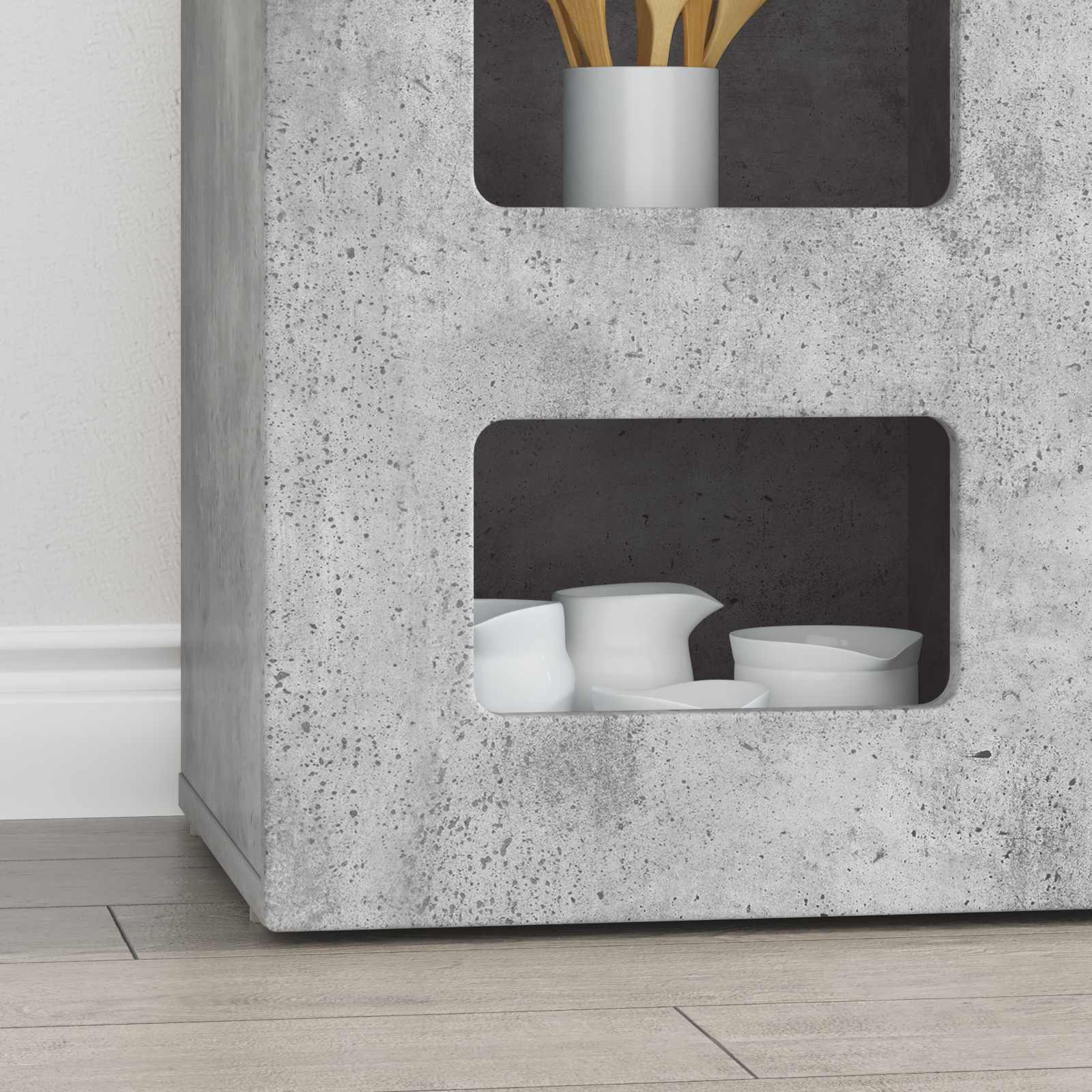 Széf beton szürke 100 x 35 x 59 cm faanyag