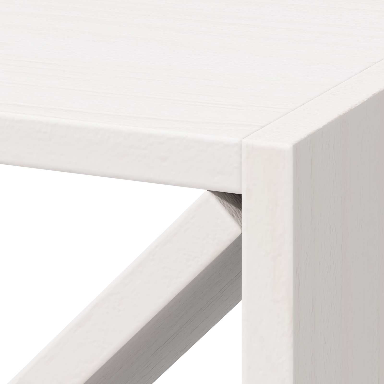 Borágas 2 pcs fehér 62 x 25 x 62 cm tömör fenyőfa