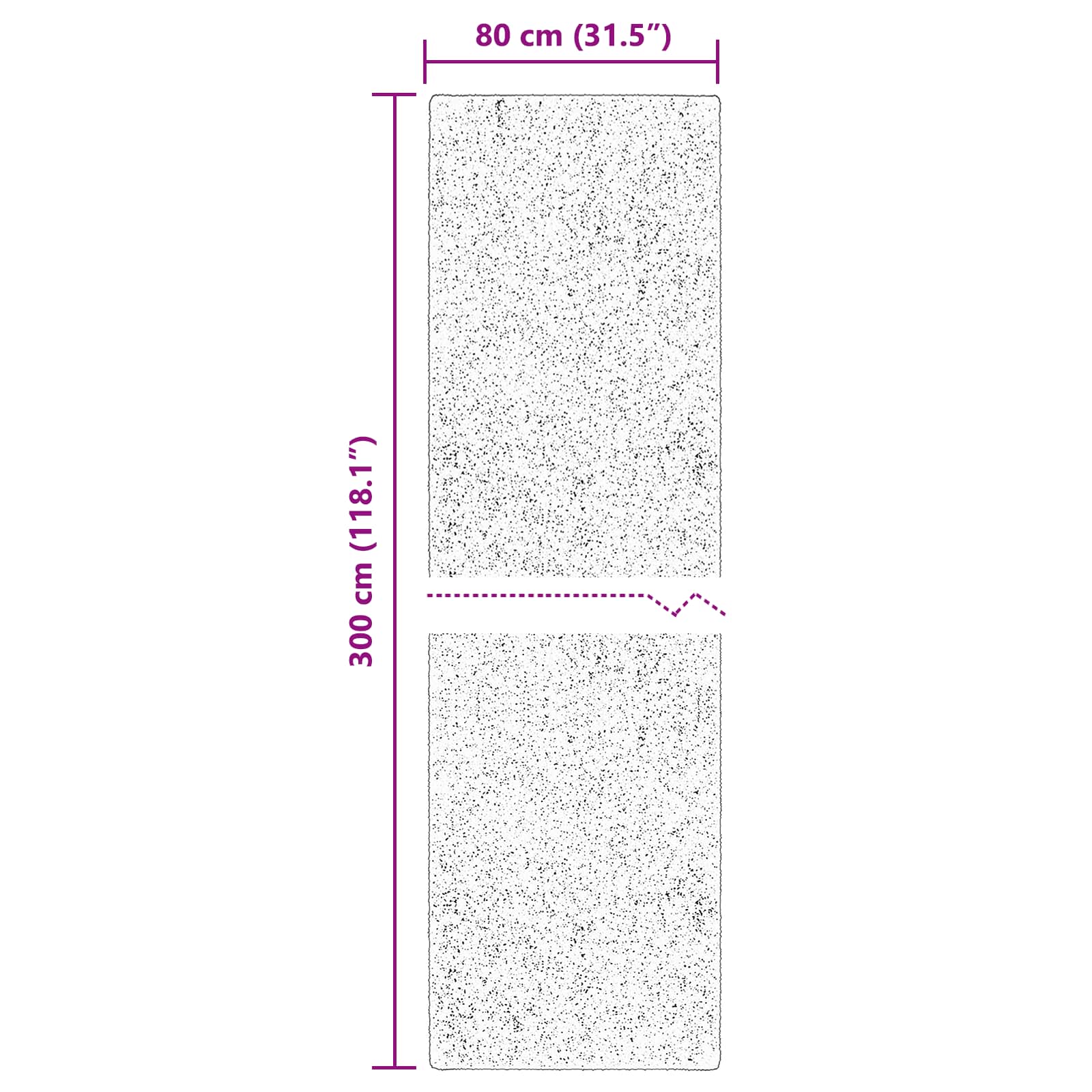 Területszőnyegek huarte antracit 300 x 80 cm poliészter