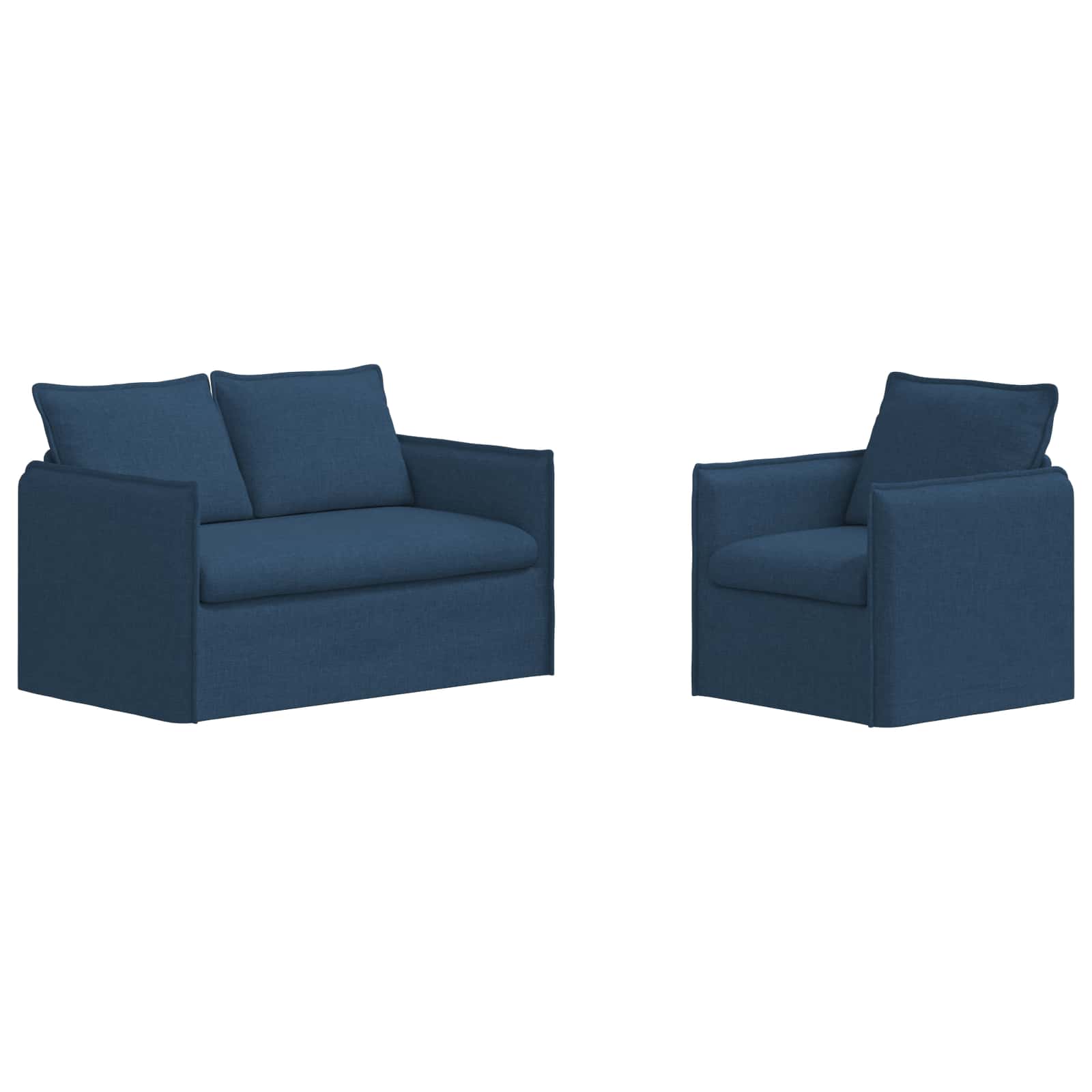 Kanapé 120cm 2 pcs kék fém