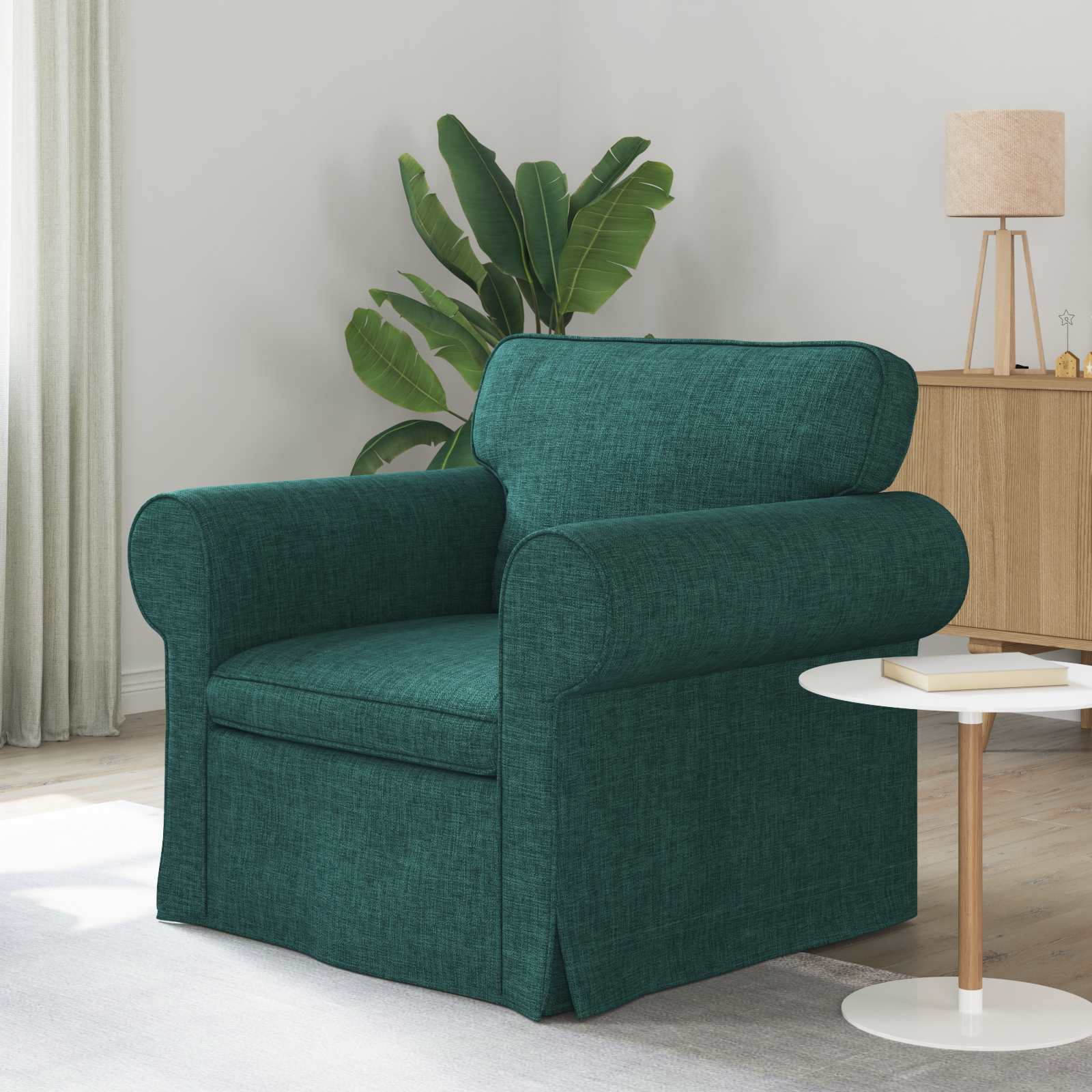 Kanapé sötétzöld 215 x 82 x 80 cm fém