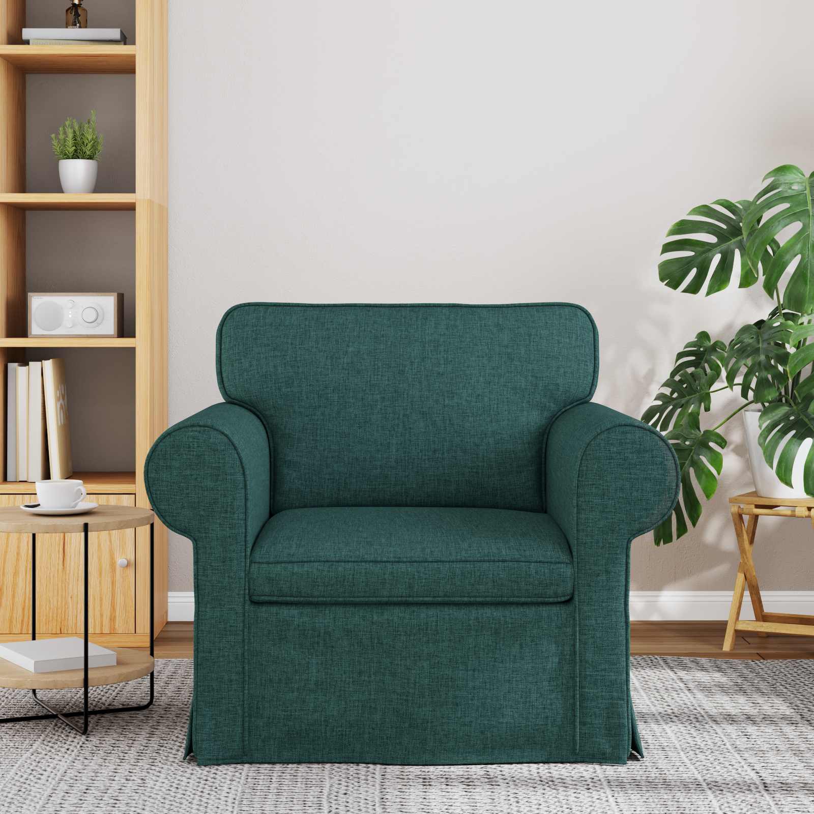 Kanapé sötétzöld 215 x 82 x 80 cm fém