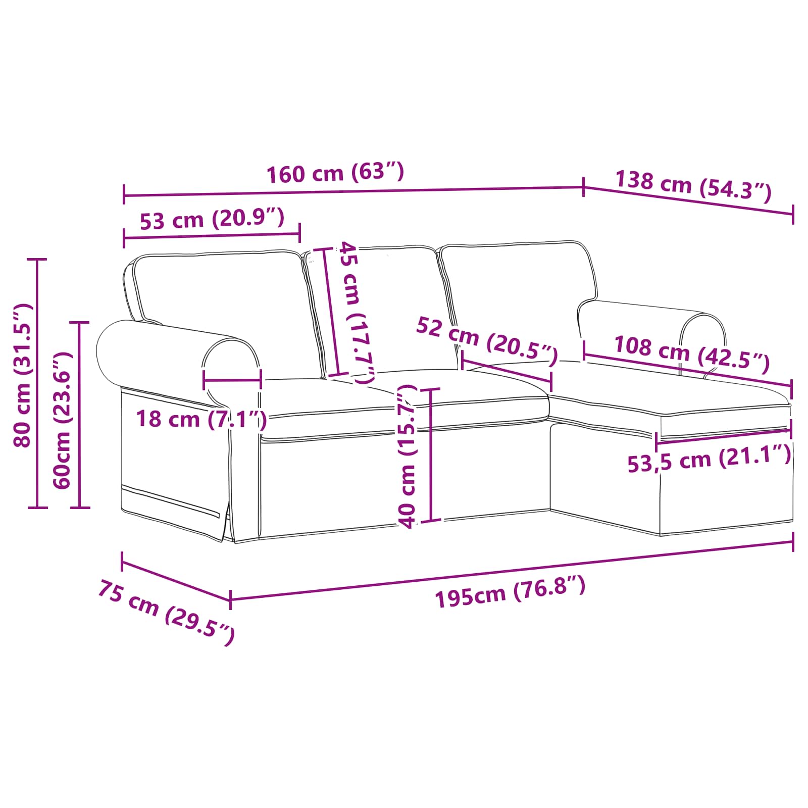 Kanapé sötétzöld 215 x 138 x 80 cm fém