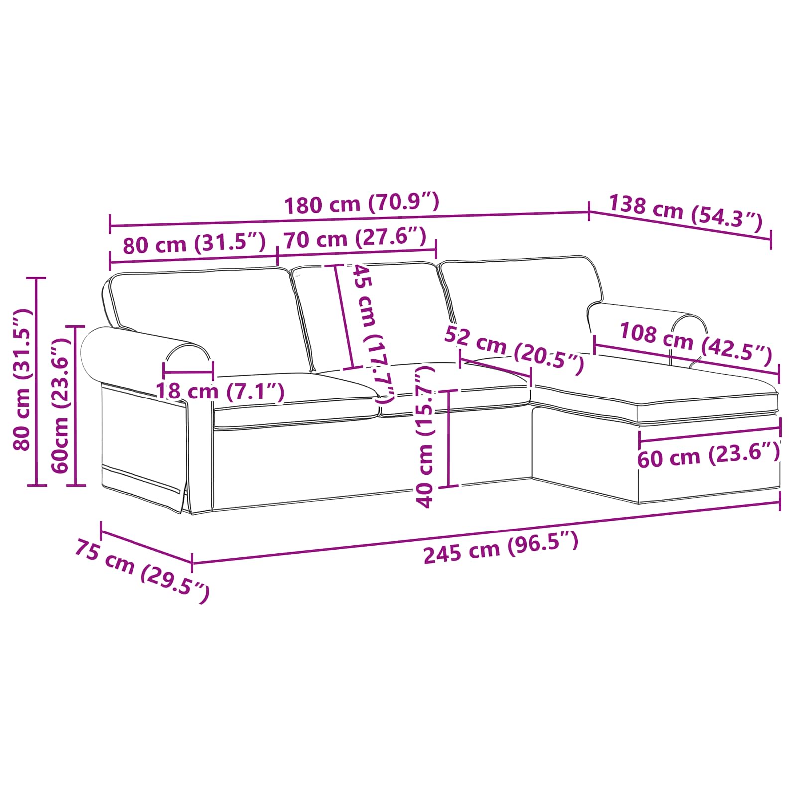 Kanapé kék 215 x 138 x 80 cm fém