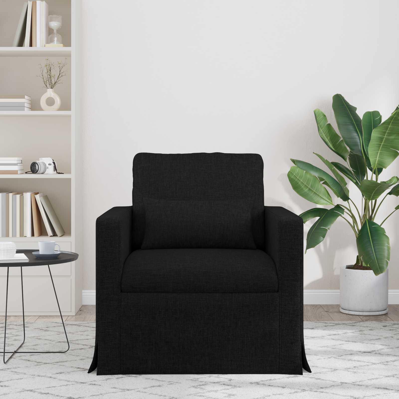 Kanapé fekete 78 x 78 x 80 cm fém