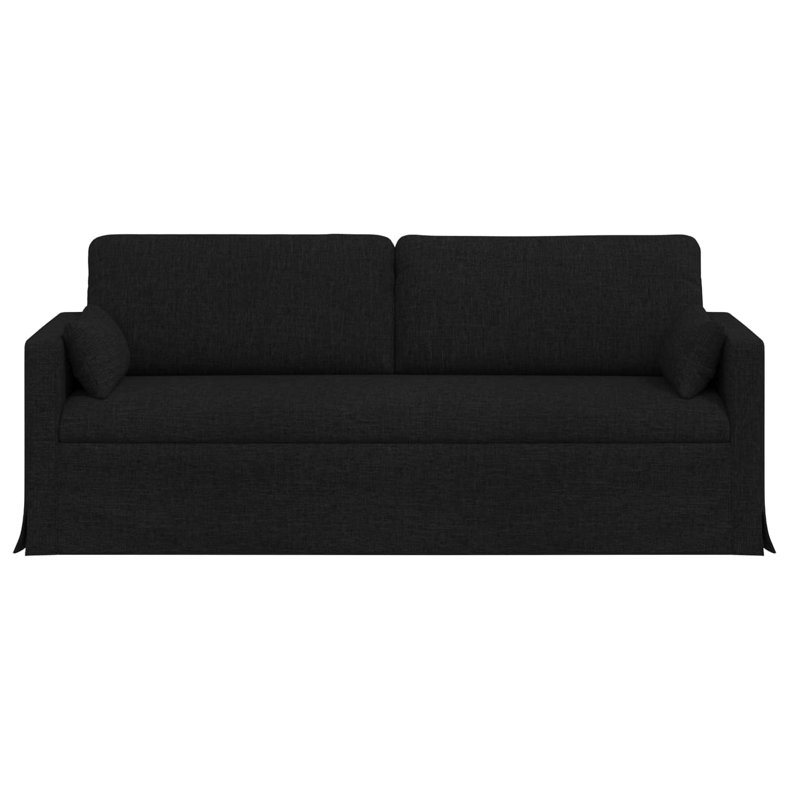 Kanapé fekete 198 x 78 x 80 cm fém