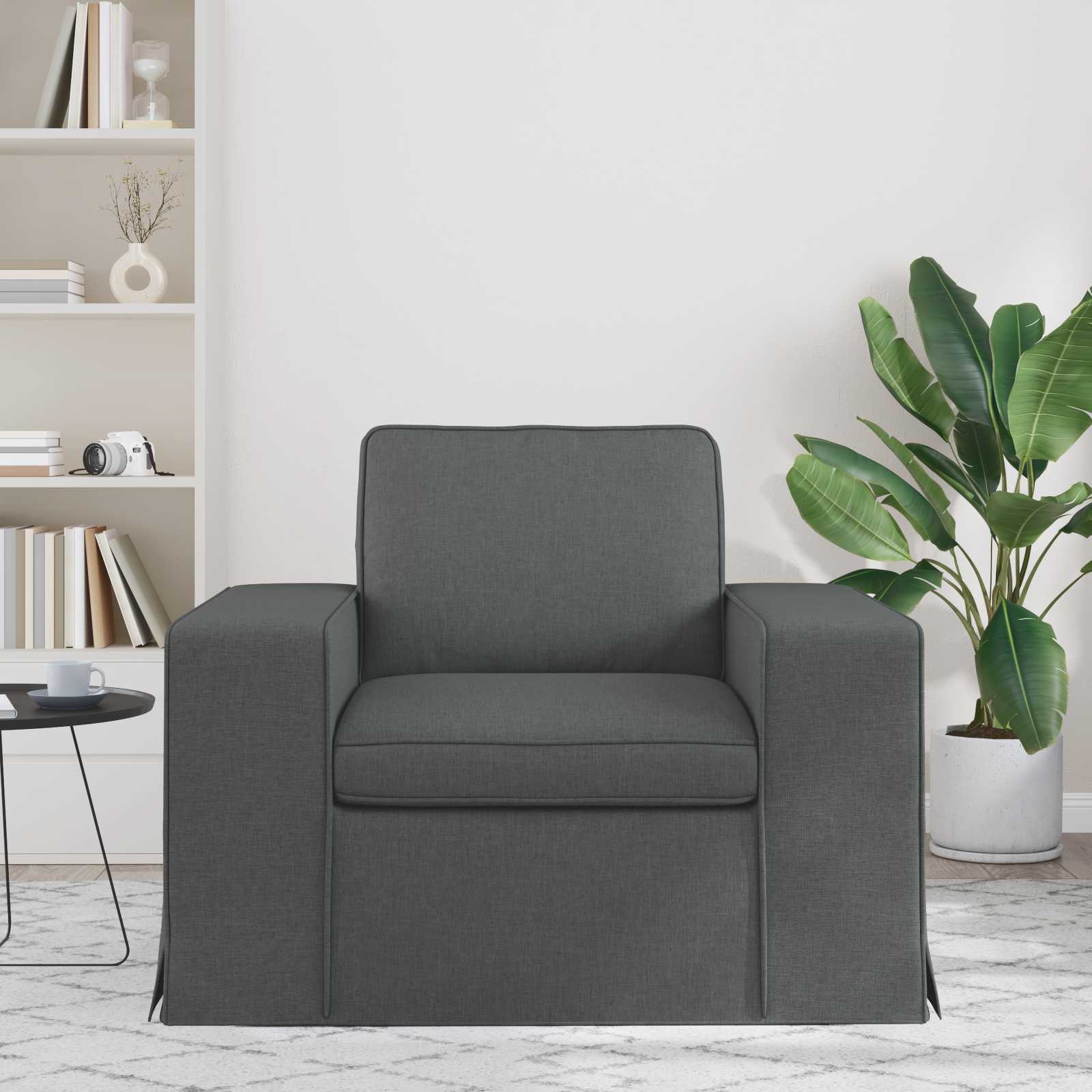 Kanapé sötétszürke 102 x 80 x 82 cm fém