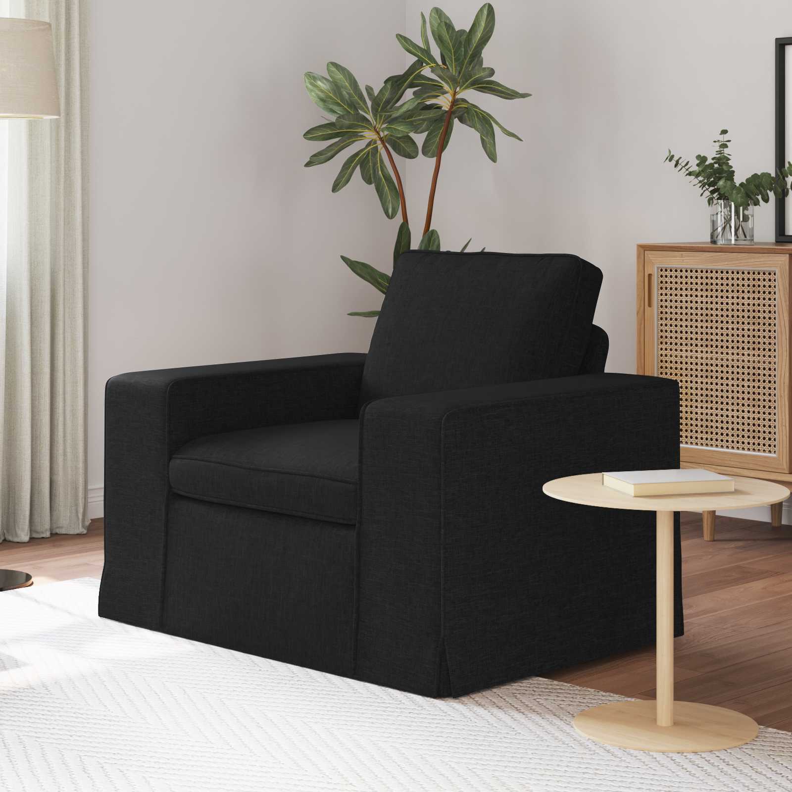 Kanapé fekete 102 x 80 x 82 cm fém