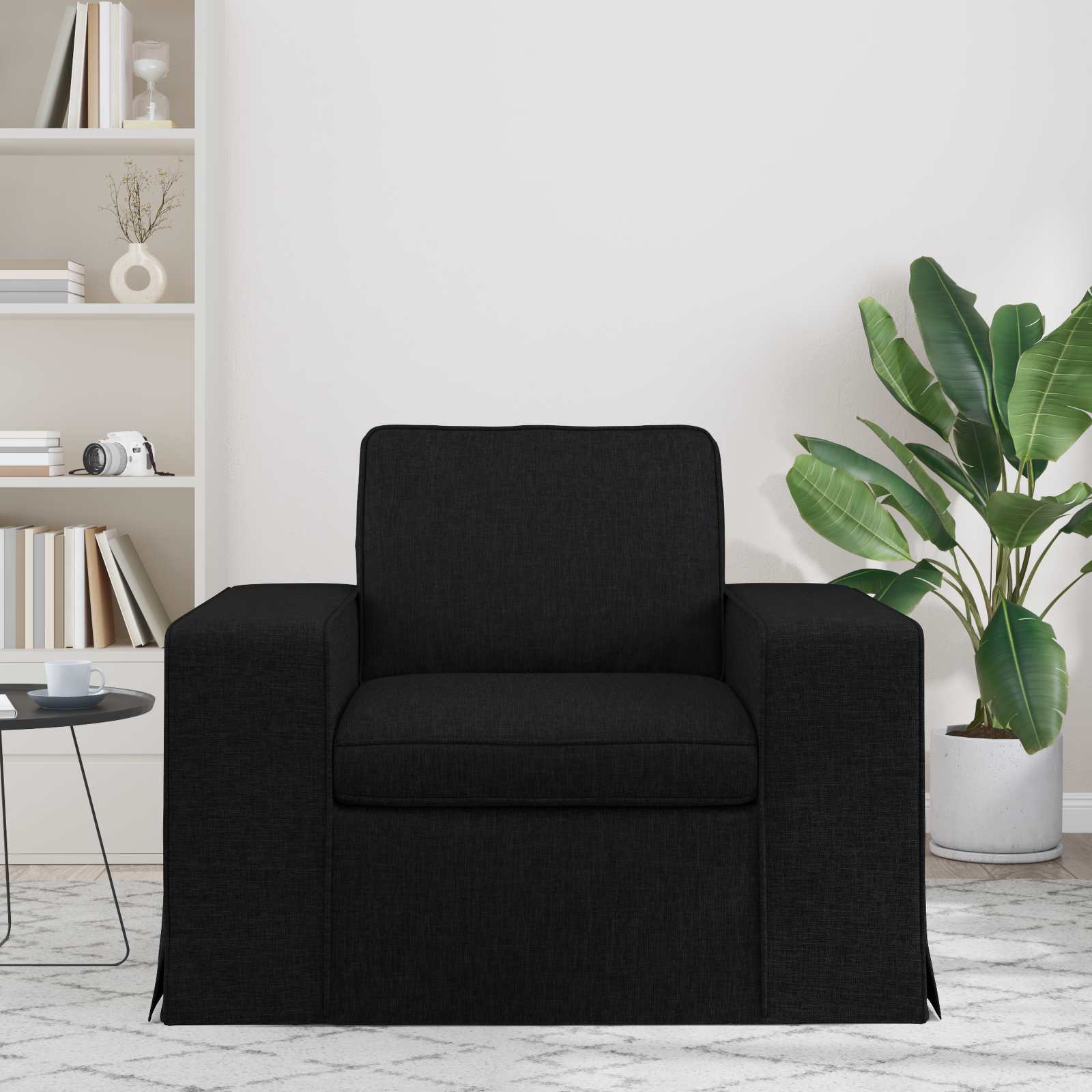 Kanapé fekete 102 x 80 x 82 cm fém