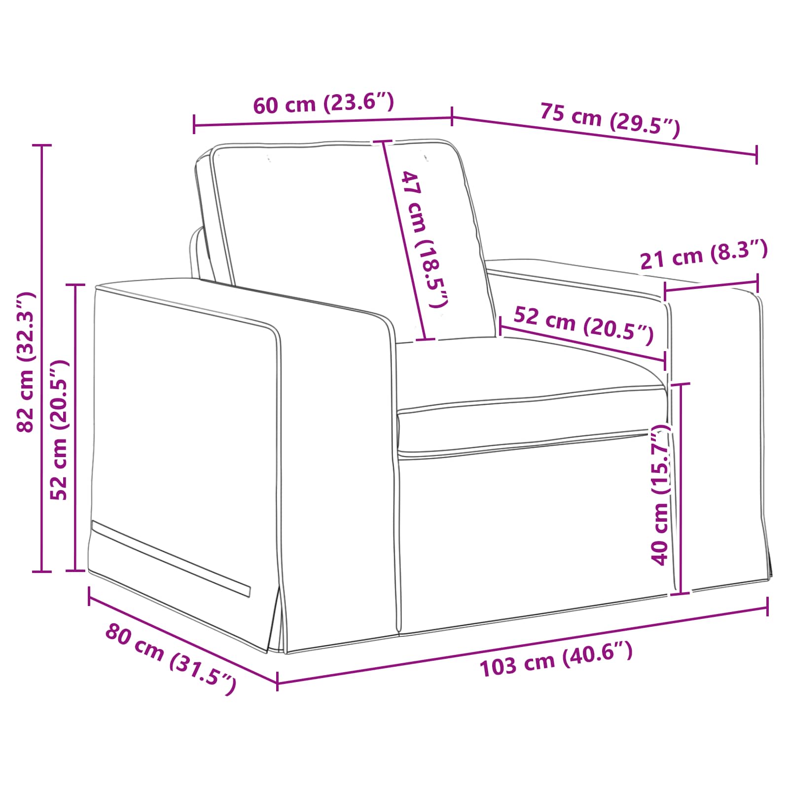 Kanapé tópszínű 102 x 80 x 82 cm fém