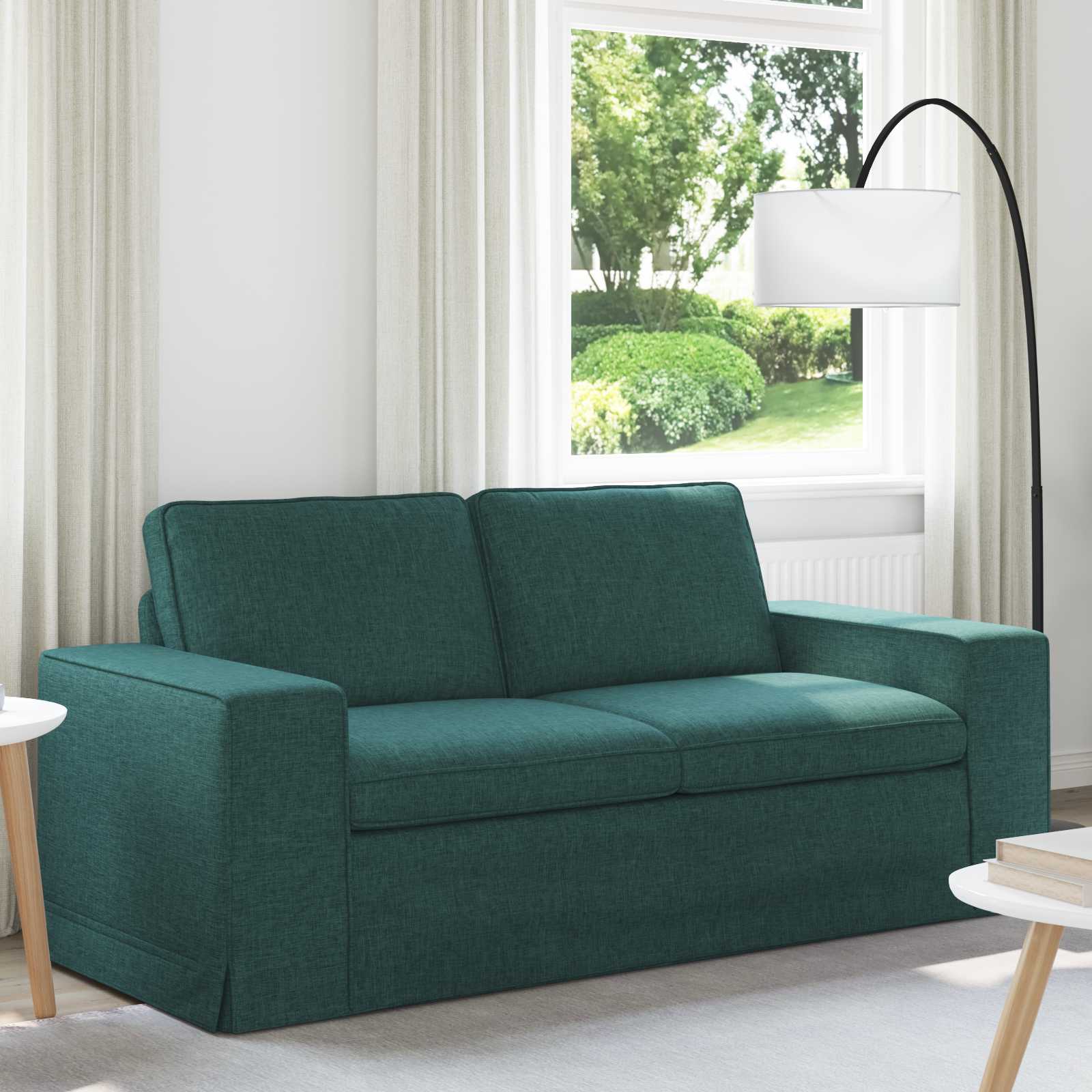 Kanapé sötétzöld 182 x 80 x 82 cm fém