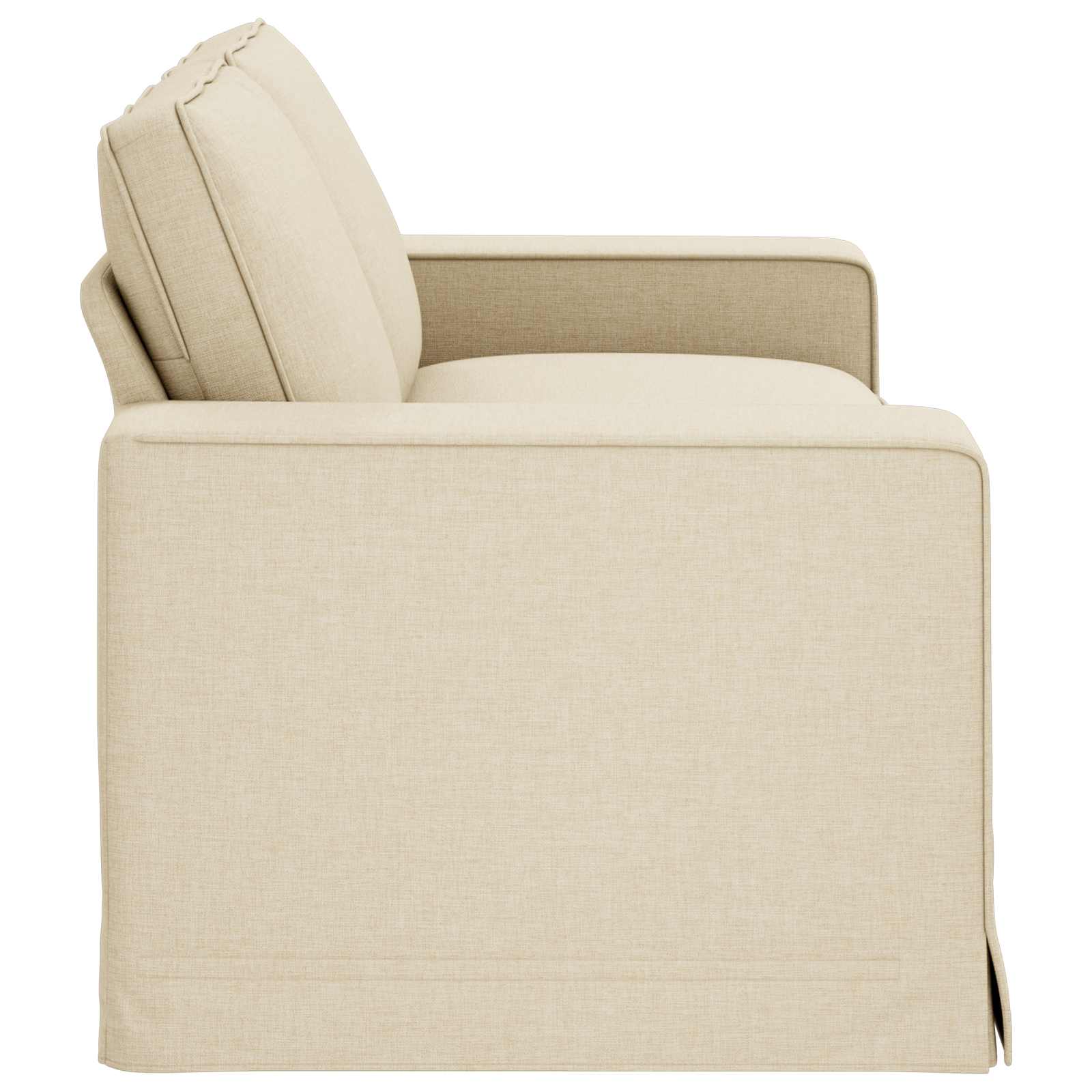 Kanapé krém 182 x 80 x 82 cm fém