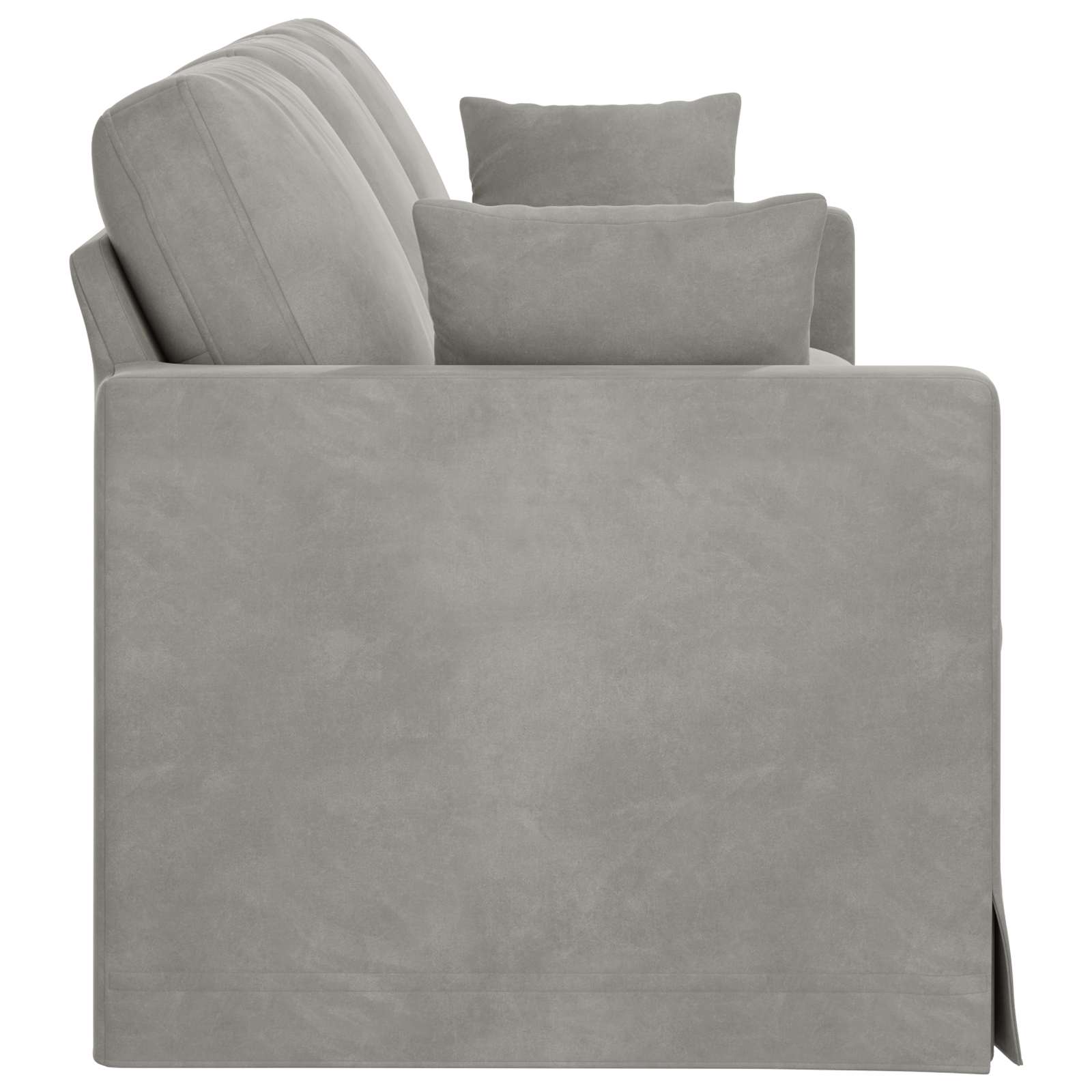 Kanapé világosszürke 228 x 78 x 80 cm bársony