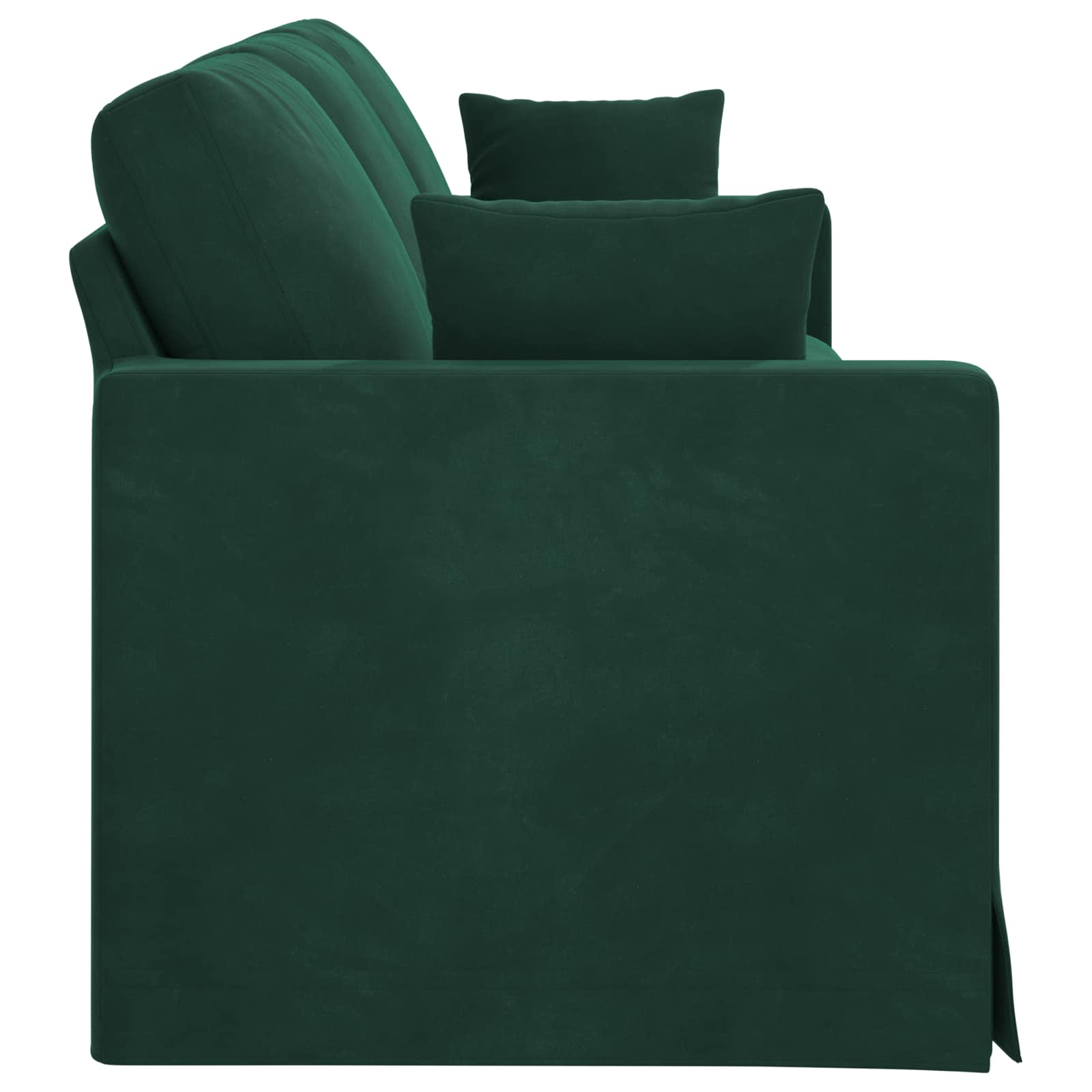 Kanapé sötétzöld 228 x 78 x 80 cm bársony