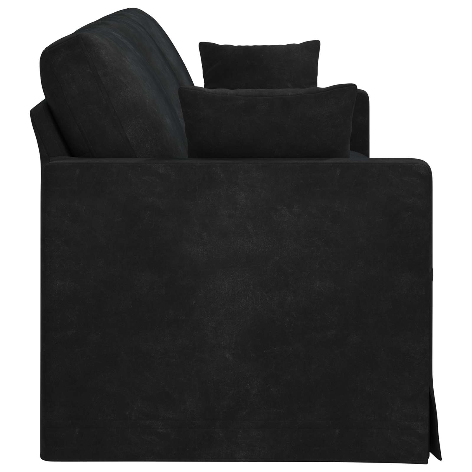 Kanapé fekete 228 x 78 x 80 cm bársony