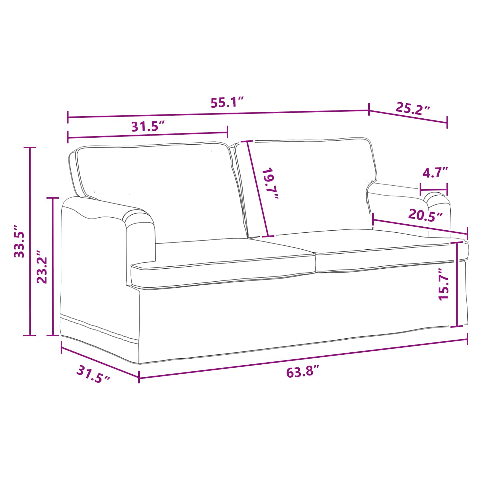 Kanapé sötétszürke 142 x 80 x 85 cm fém