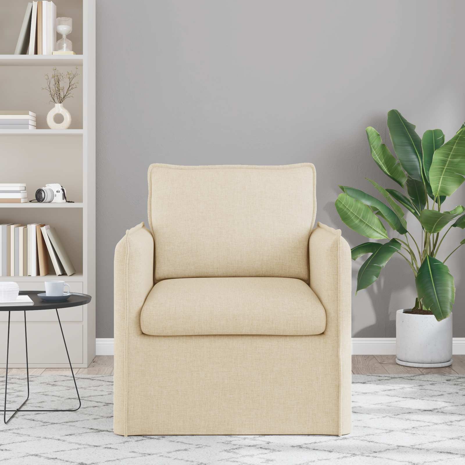 Kanapé 60cm krém fém