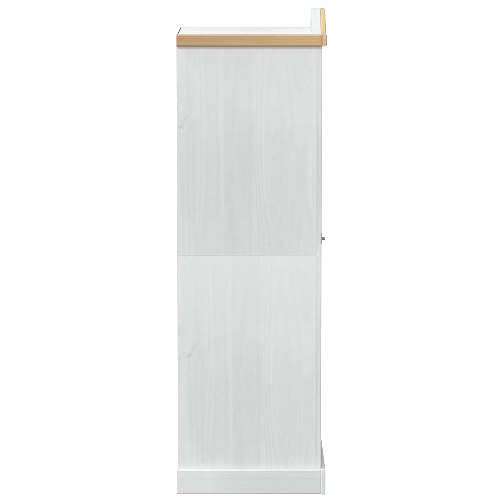 Szekrények polcokkal fehér 55 x 52 x 170 cm tömör fenyőfa