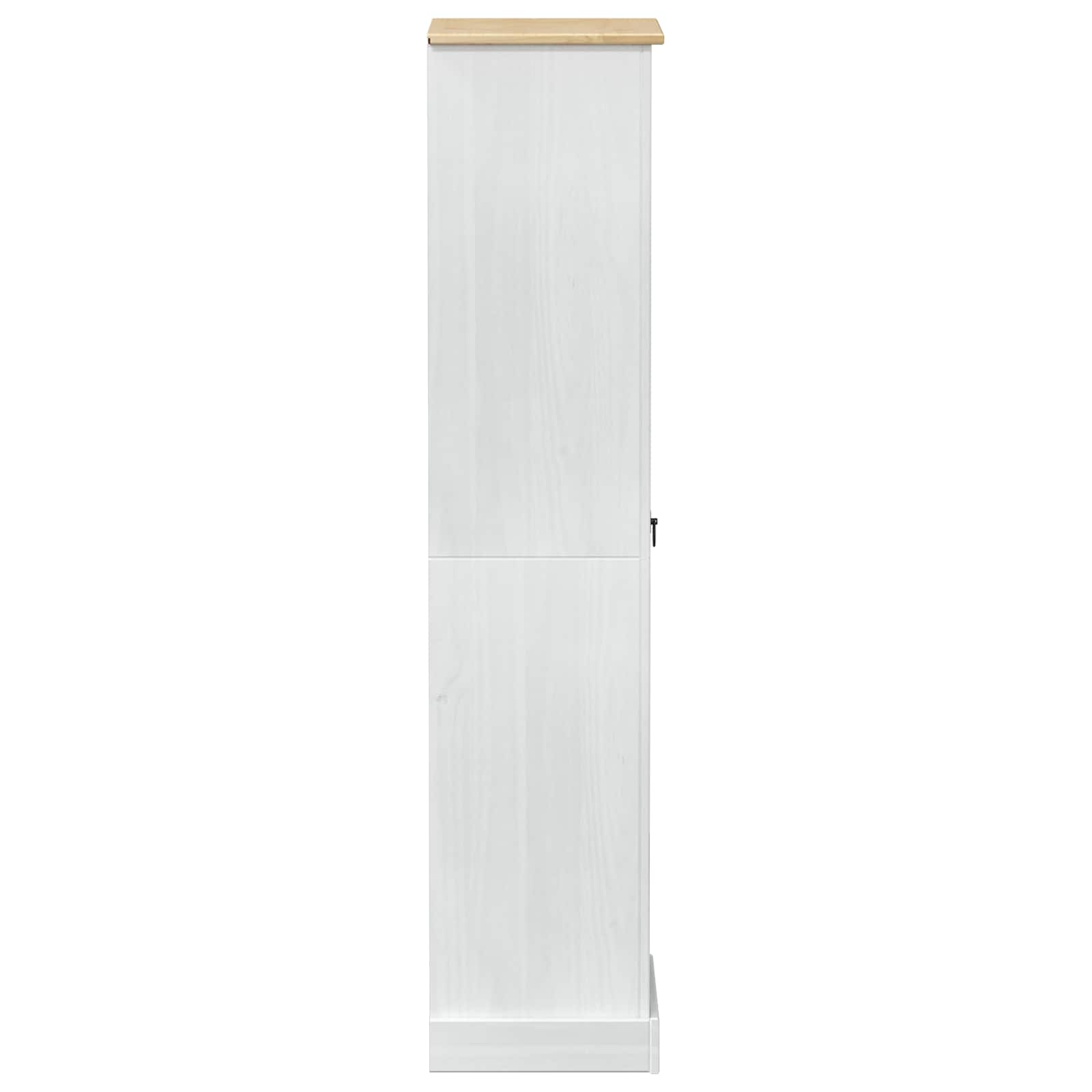 Szekrények fiókkal ajtóval fehér 55 x 38 x 170 cm tömör fenyőfa