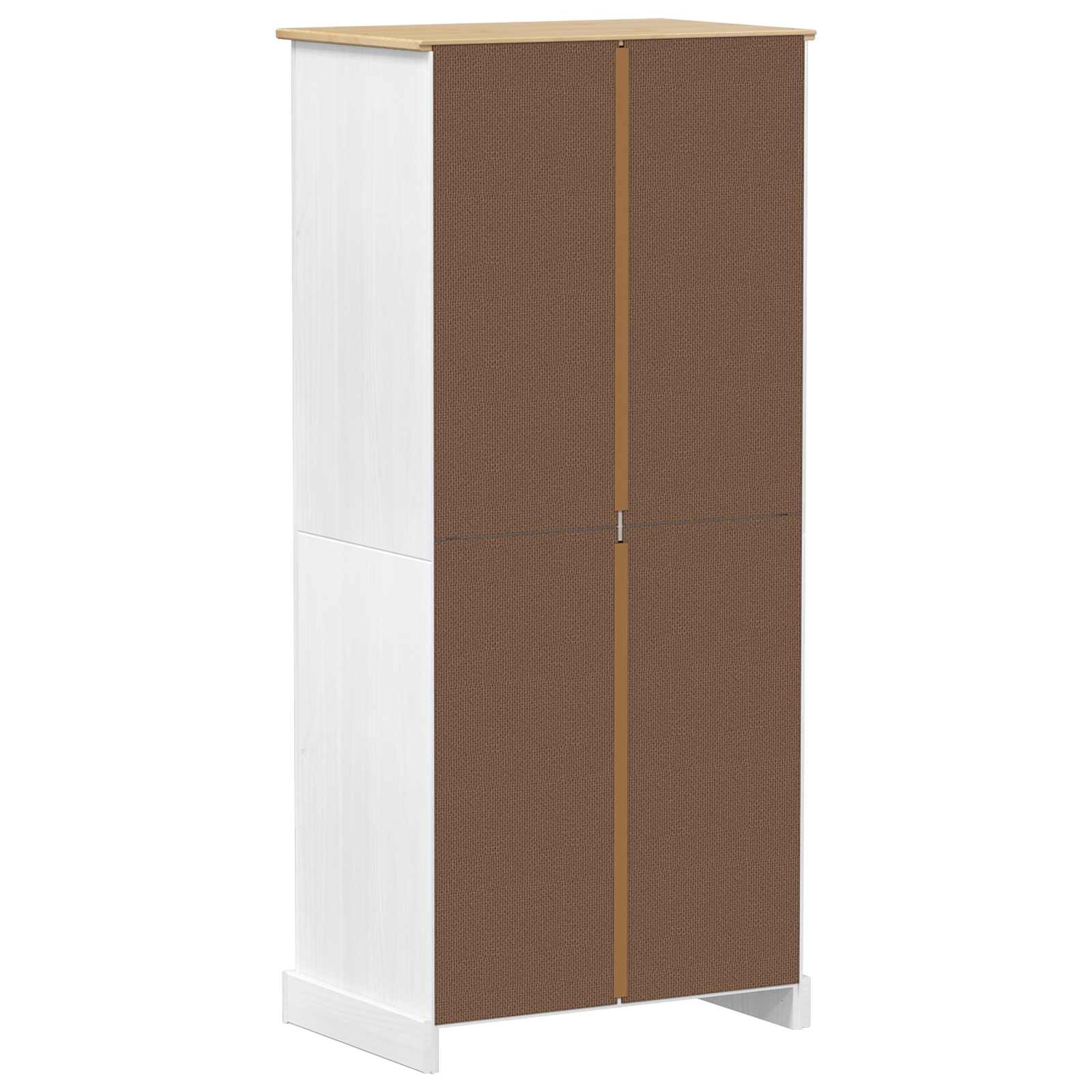 Szekrények polcokkal fehér 76 x 50 x 170 cm tömör fenyőfa