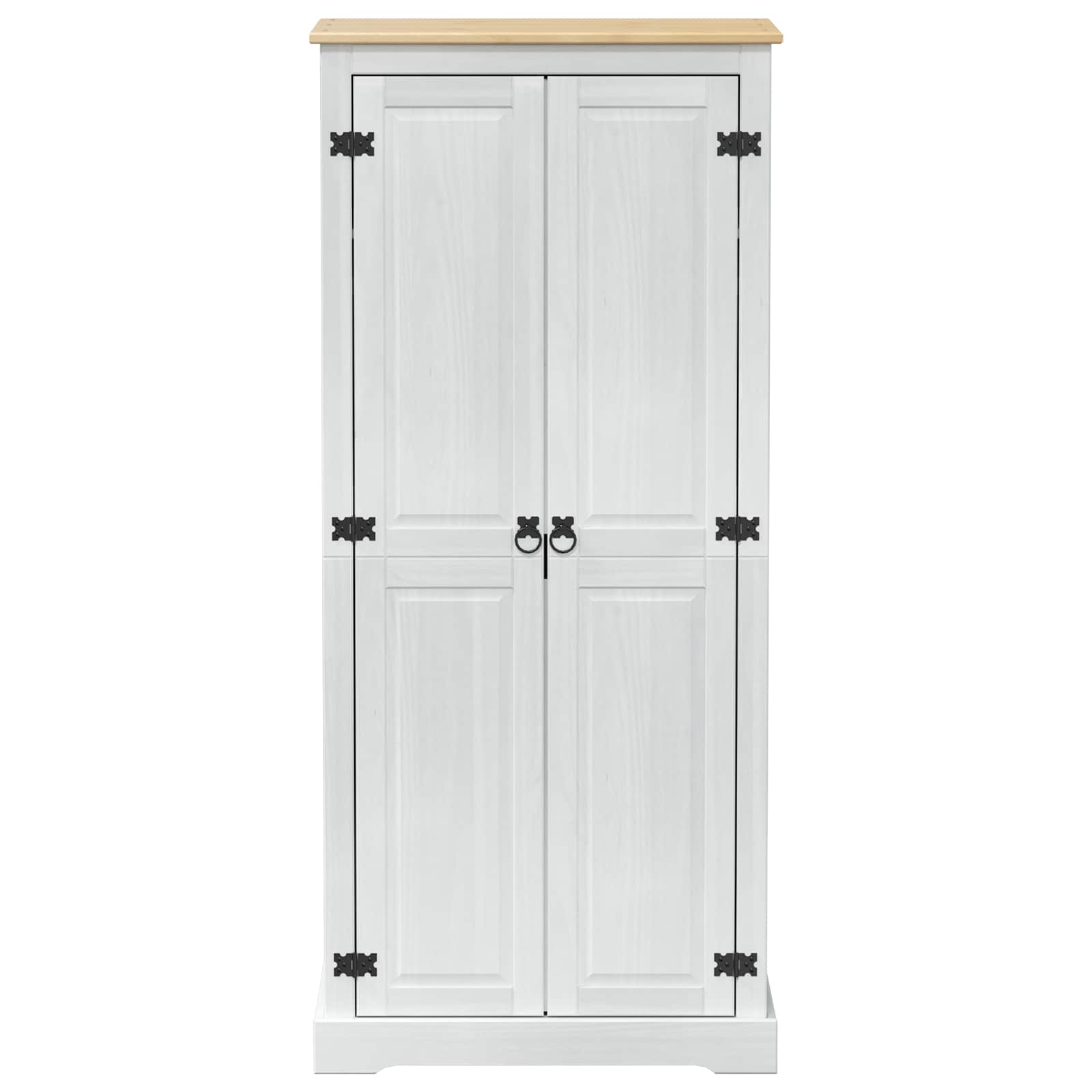 Szekrények polcokkal fehér 76 x 50 x 170 cm tömör fenyőfa