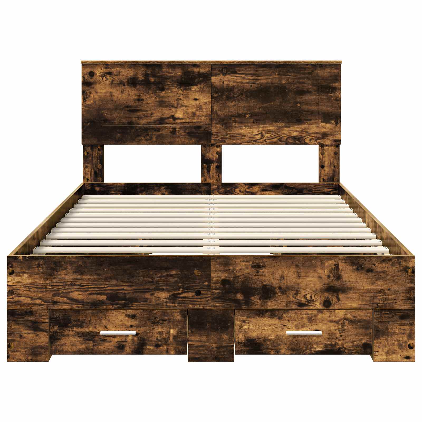 Ágykeret fejtámlával fiókkal füstölt tölgy 120 x 200 cm faanyag