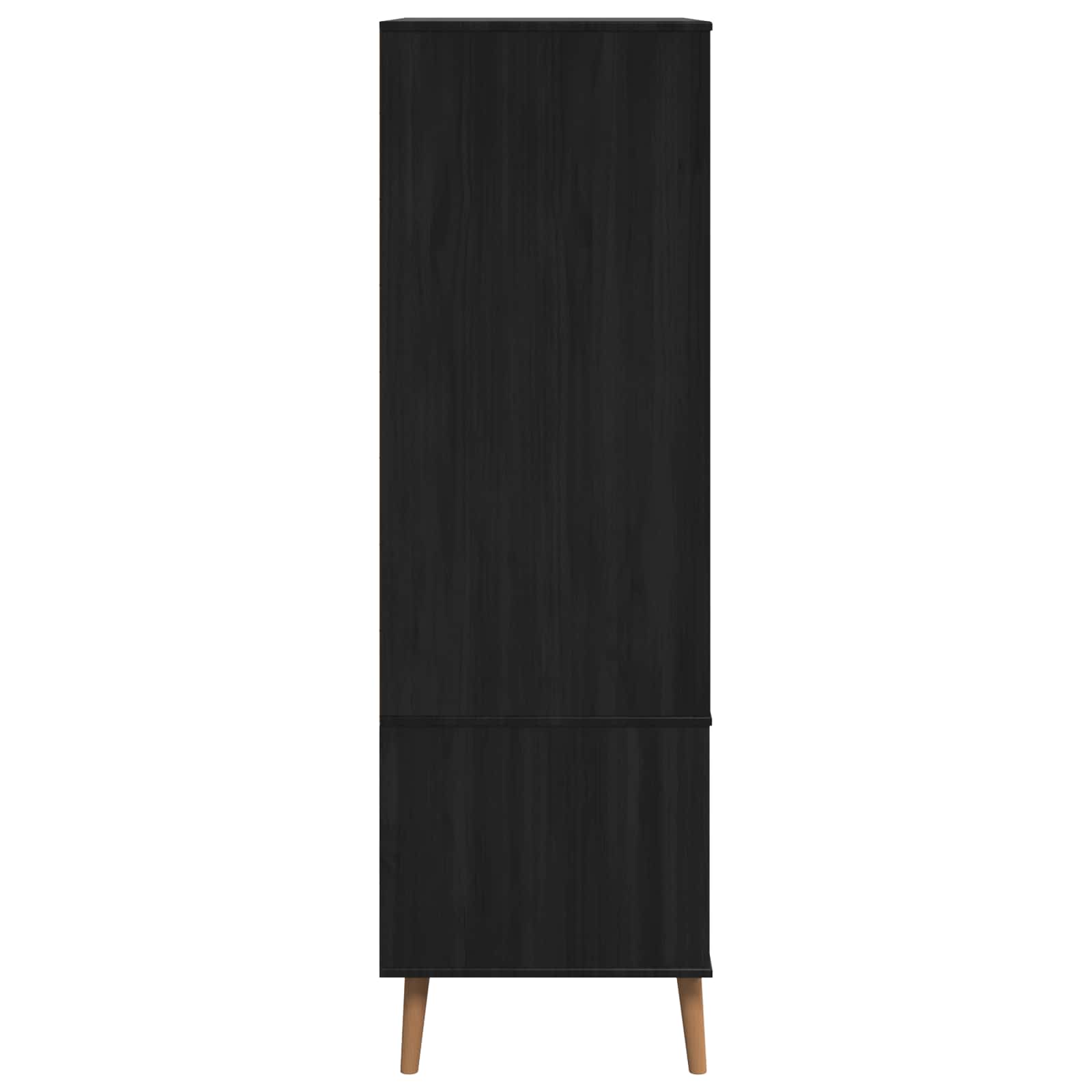 Ruhásszekrény molde fekete 90 x 55 x 175 cm tömör fenyőfa