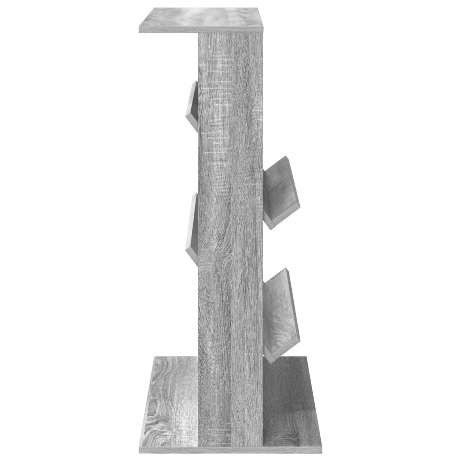 Magazin állvány polcokkal szürke sonoma 70 x 41 x 96 cm faanyag