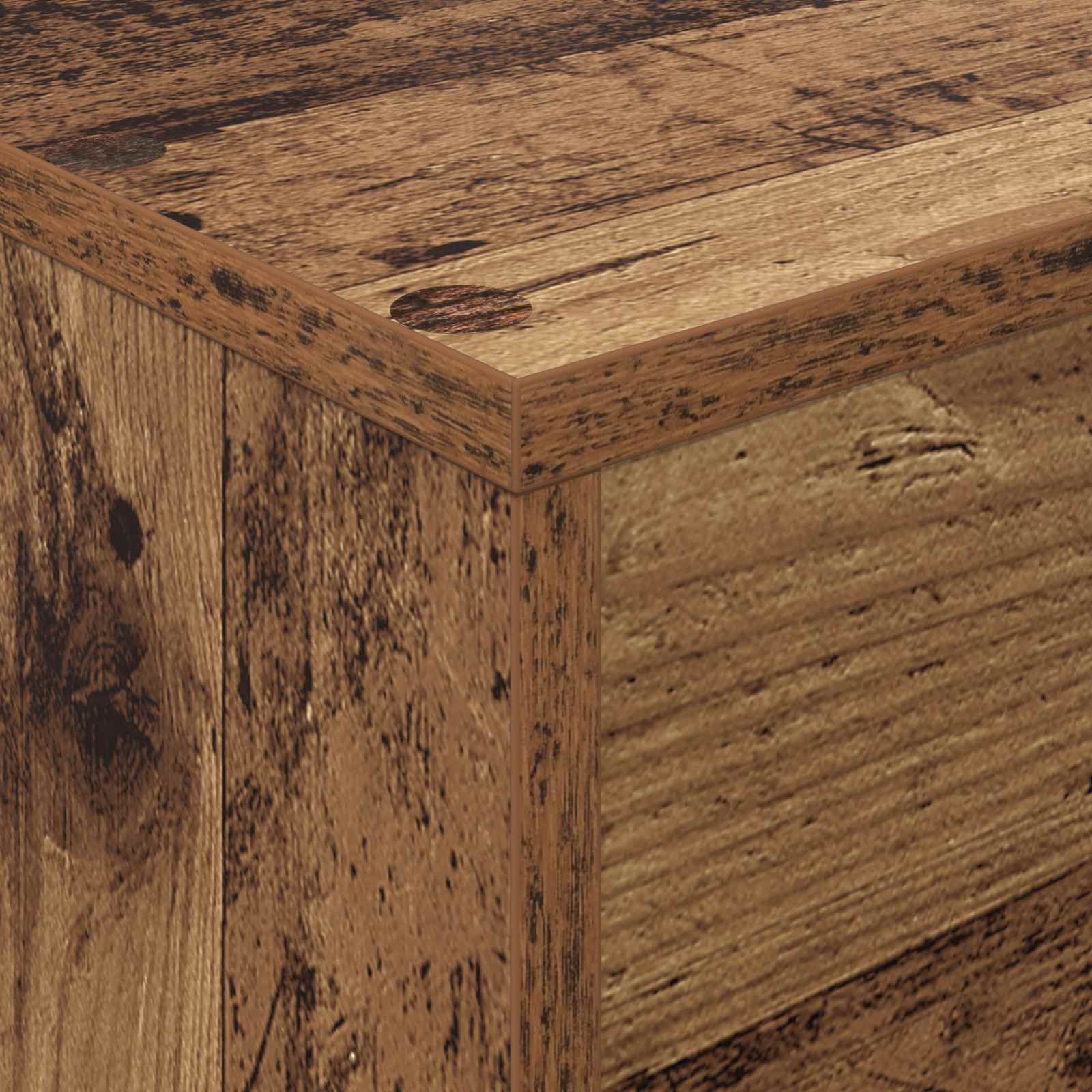 Magazin állvány polcokkal öreg fa 70 x 41 x 96 cm faanyag