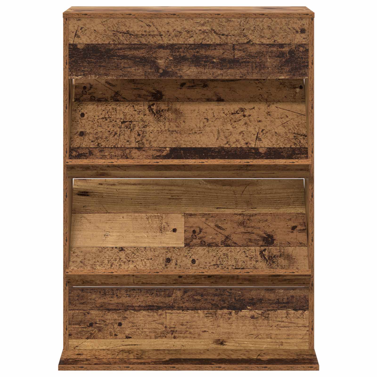 Magazin állvány polcokkal öreg fa 70 x 41 x 96 cm faanyag