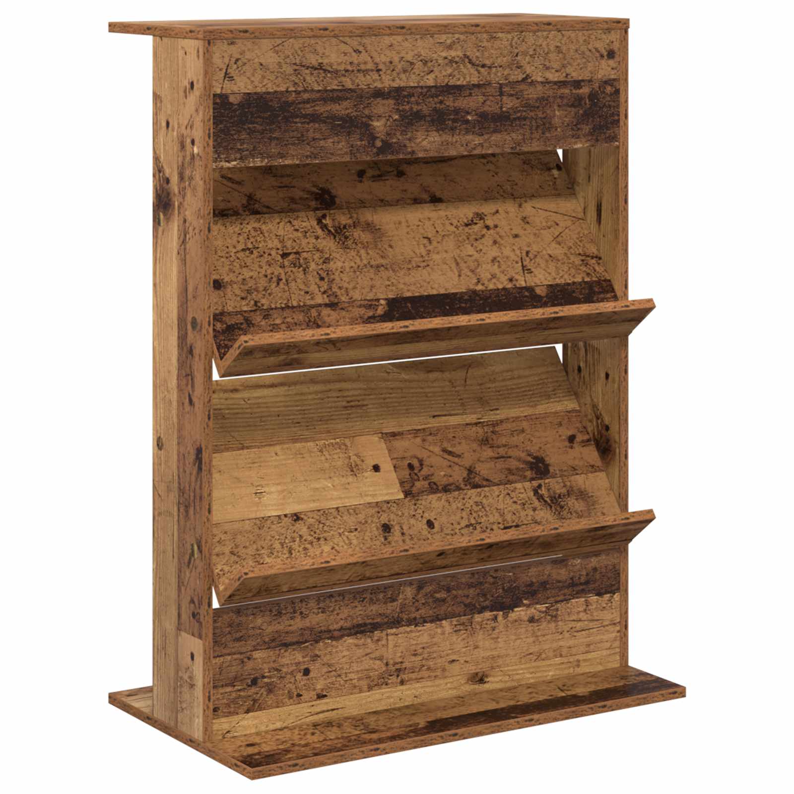 Magazin állvány polcokkal öreg fa 70 x 41 x 96 cm faanyag