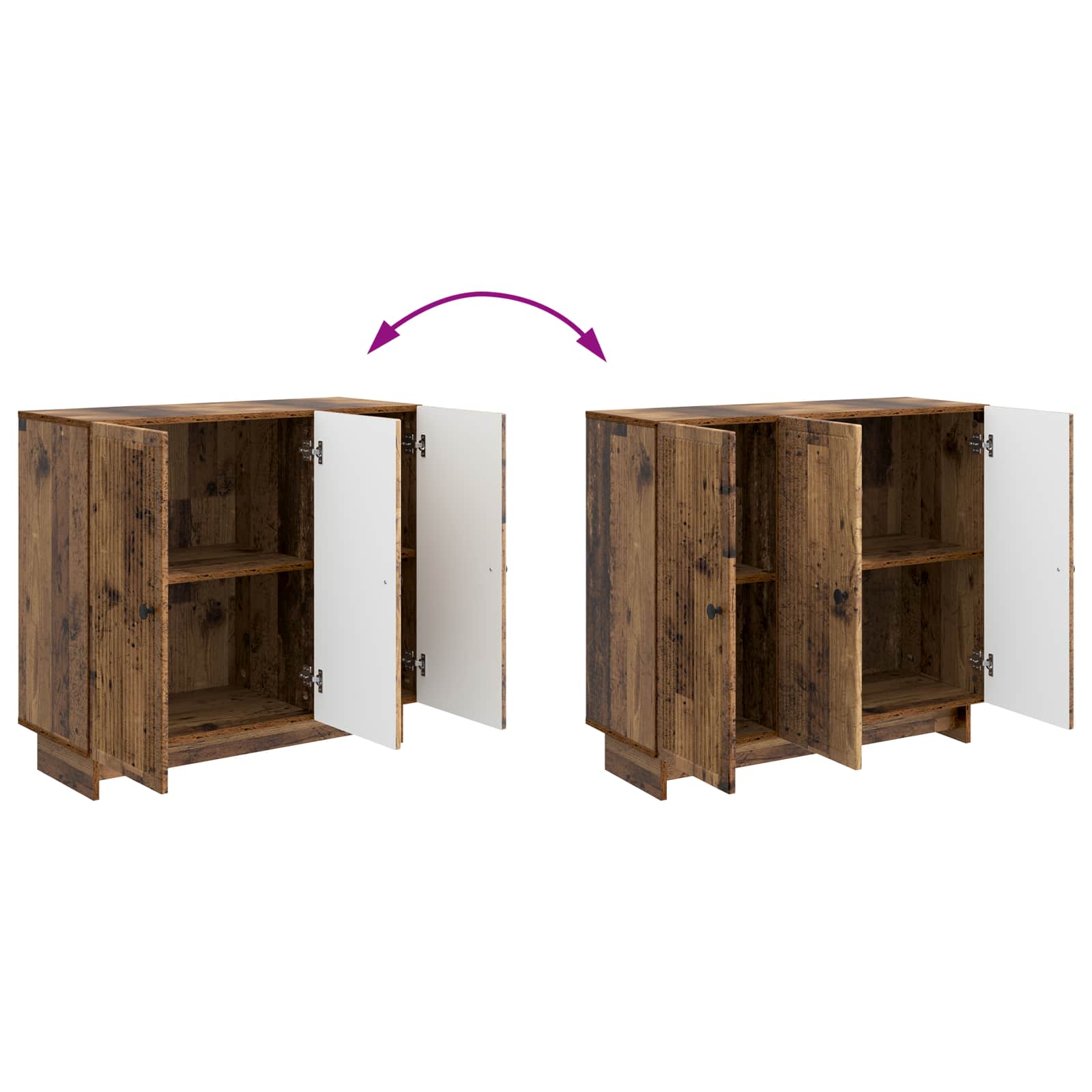 Széf antik fa 89 x 34,5 x 80 cm szerelt fa