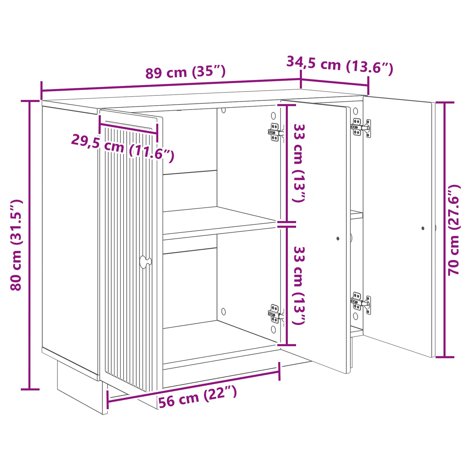 Széf antik fa 89 x 34,5 x 80 cm szerelt fa