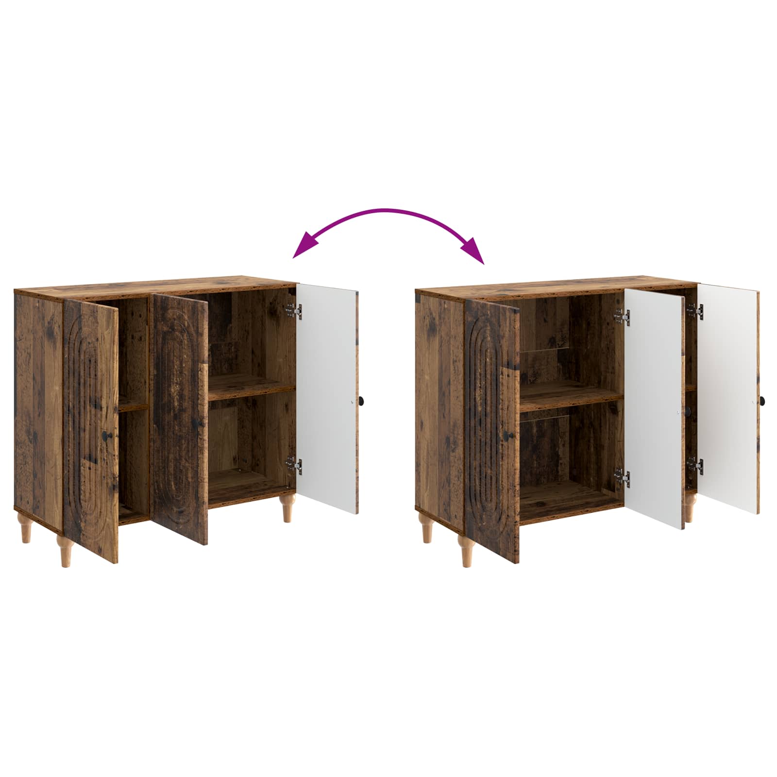 Széf antik fa 89 x 34,5 x 80 cm szerelt fa