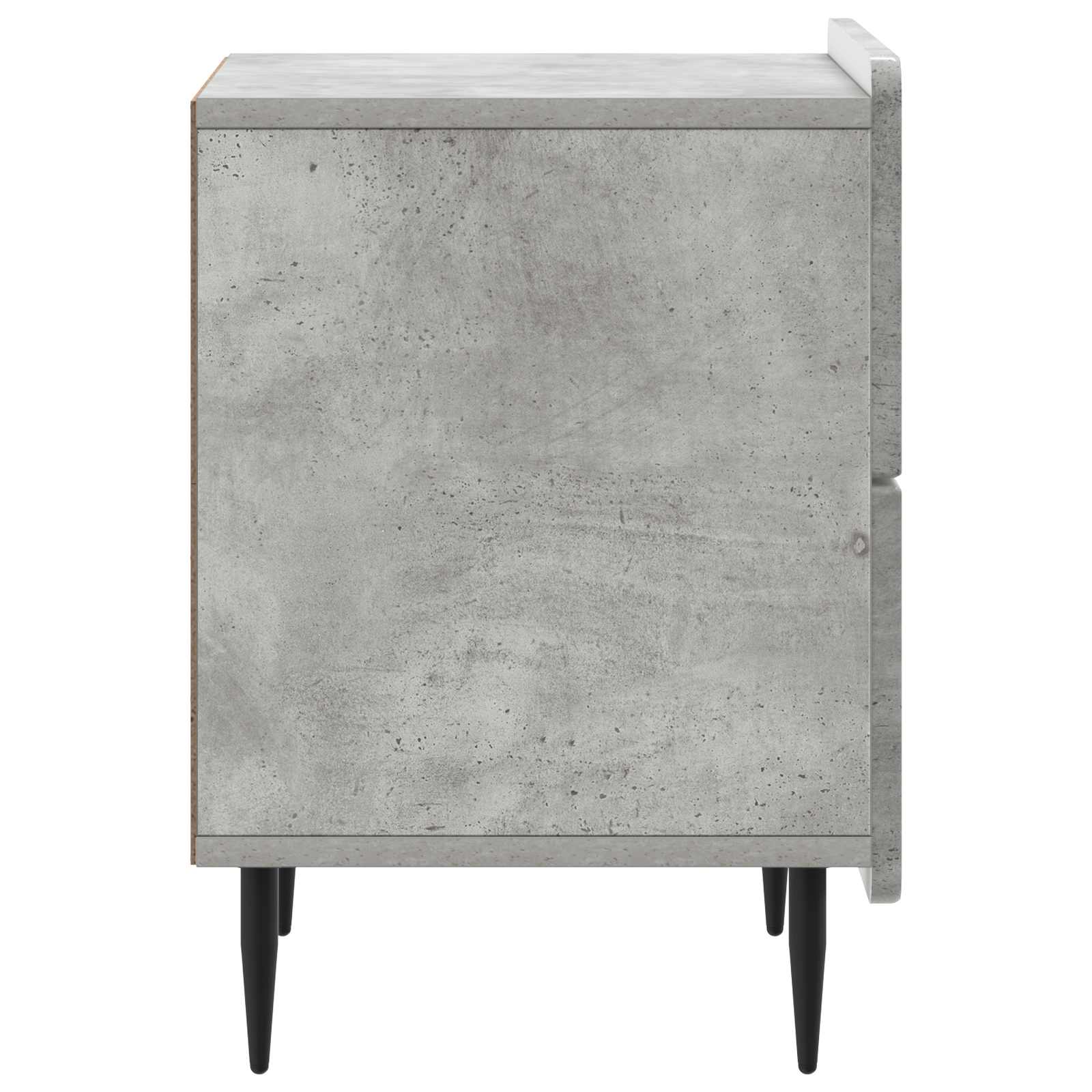 Éjjeliszekrény 2 pcs betonszürke 43 x 34,5 x 49,5 cm szerelt fa