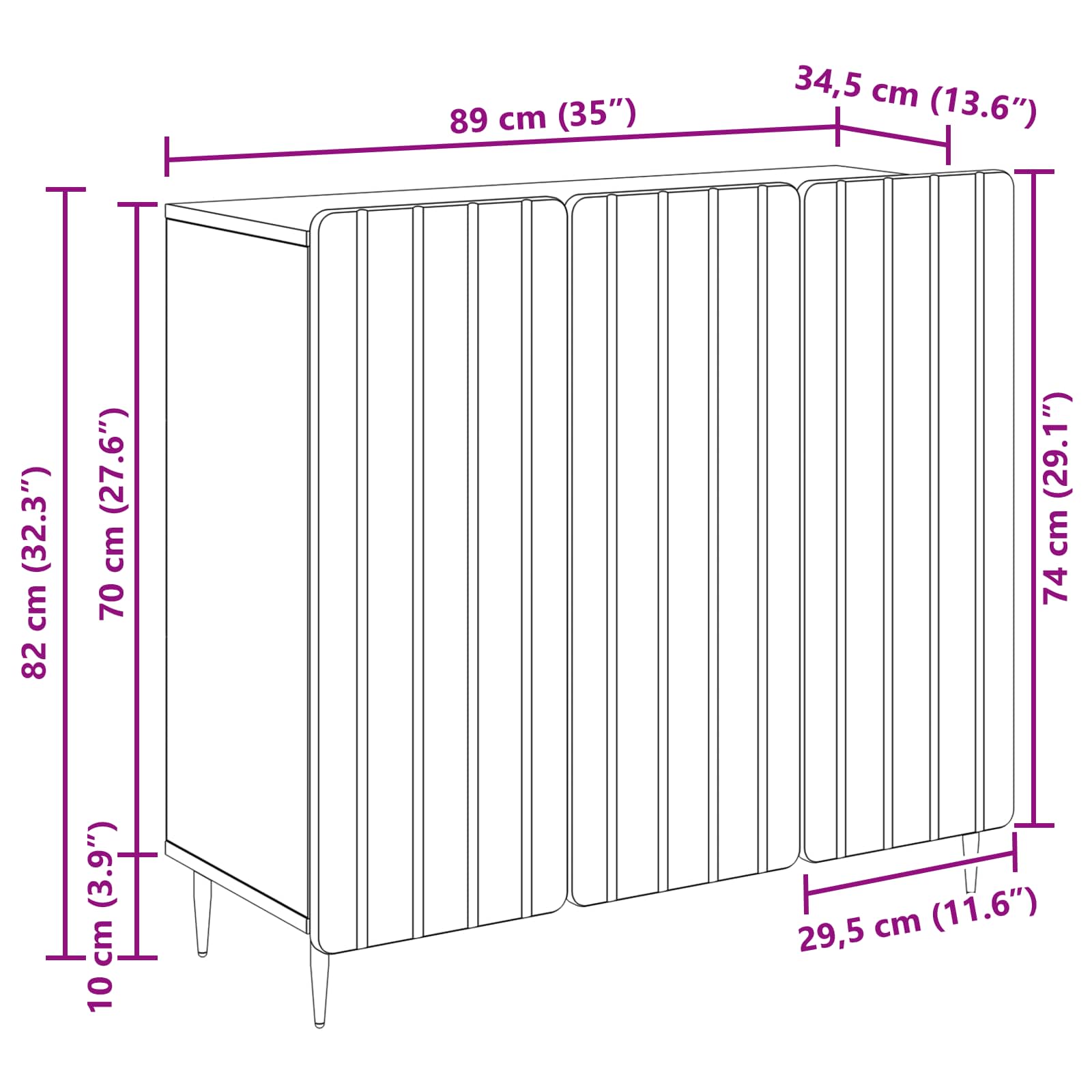 Széf antik fa 89 x 34,5 x 82 cm szerelt fa