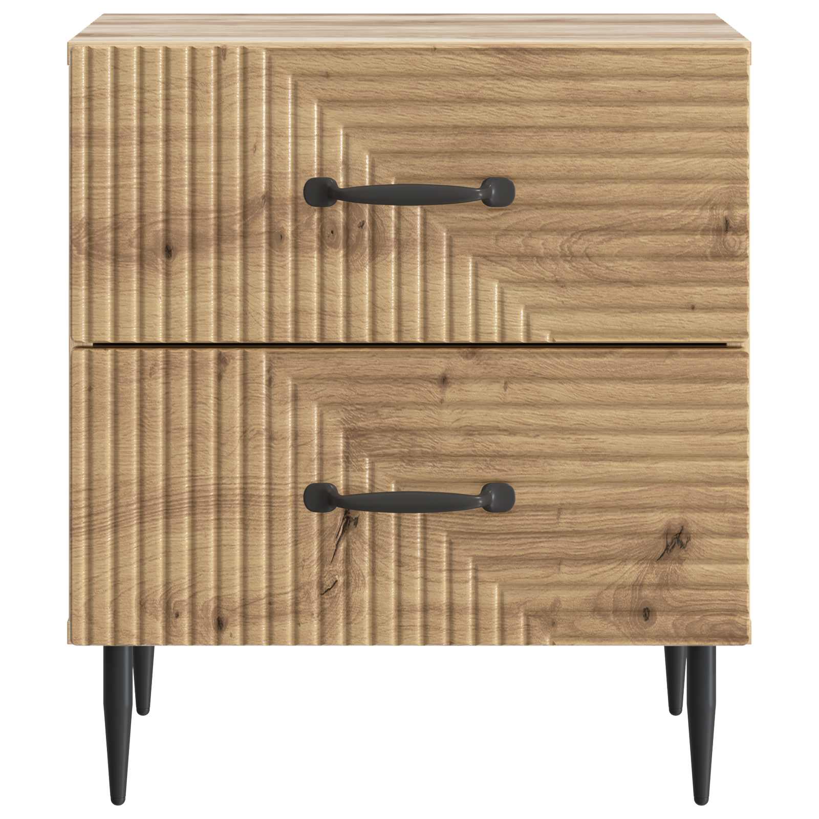 Éjjeliszekrény fiókkal 2 pcs kézműves tölgy 43 x 34,5 x 47,5 cm