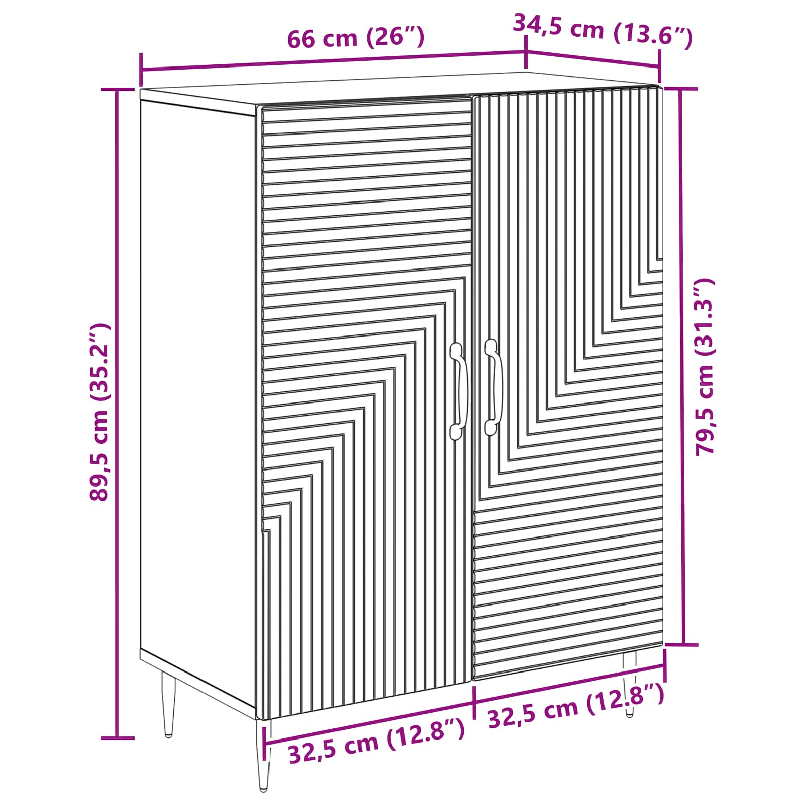 Széf antik fa 66 x 34,5 x 89,5 cm szerelt fa