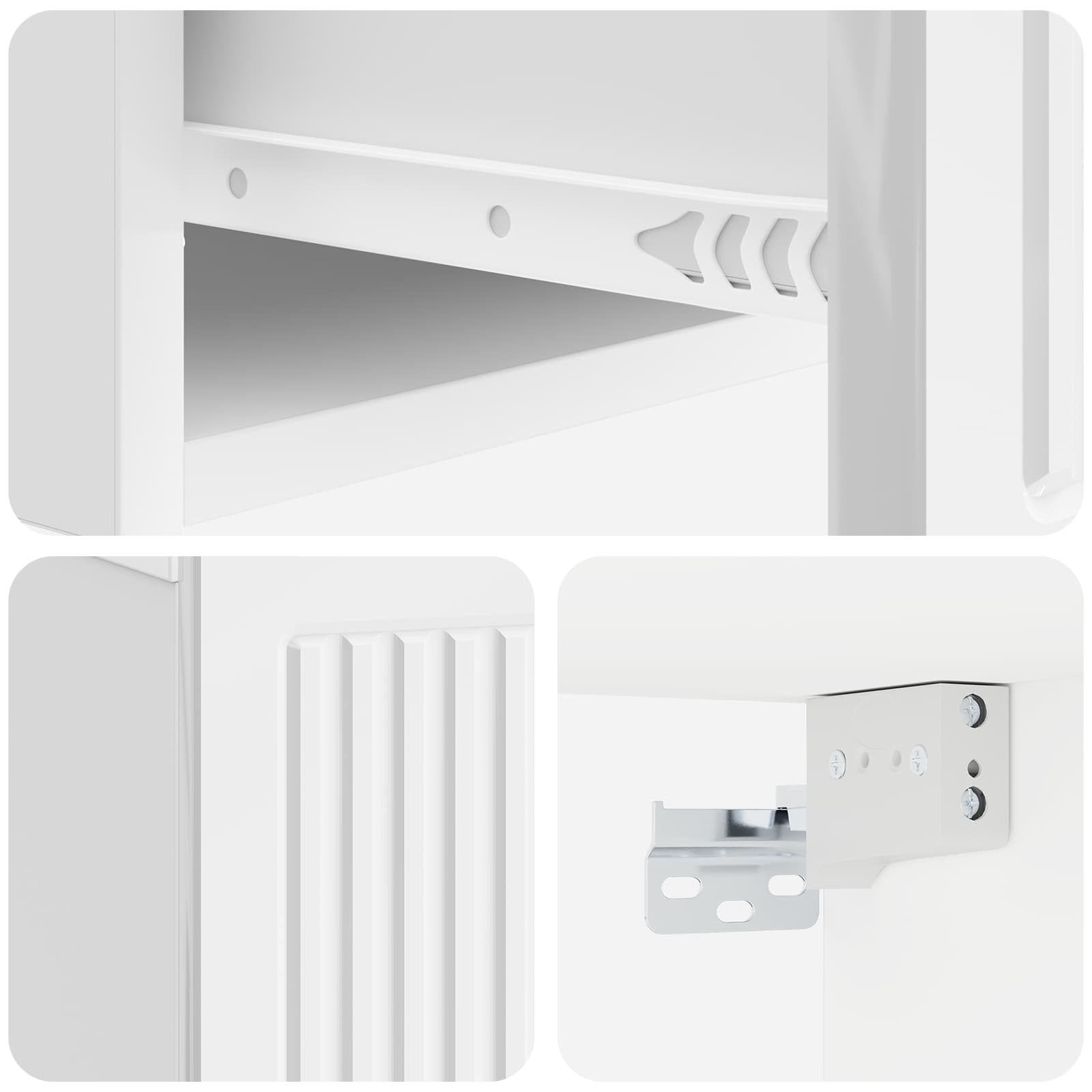 Éjjeliszekrény fiókkal 2 pcs magasfényű fehér 49 x 34,5 x 20 cm