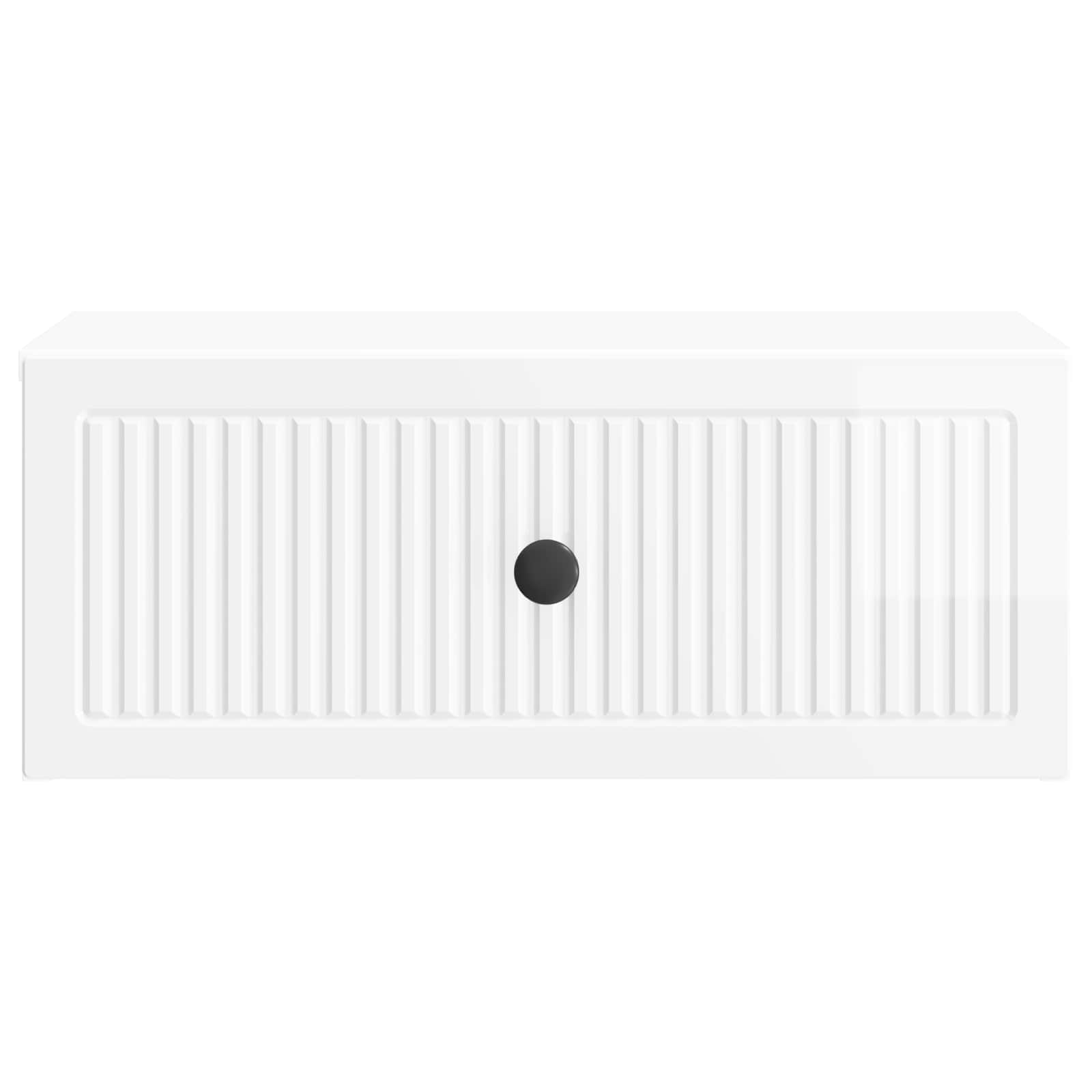 Éjjeliszekrény fiókkal 2 pcs magasfényű fehér 49 x 34,5 x 20 cm