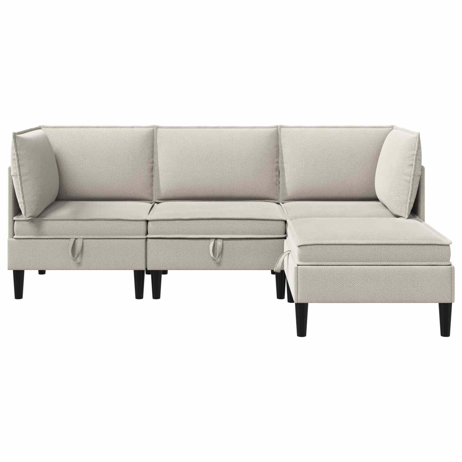 Nappali bútor szett 4 pcs zabpehely szövet