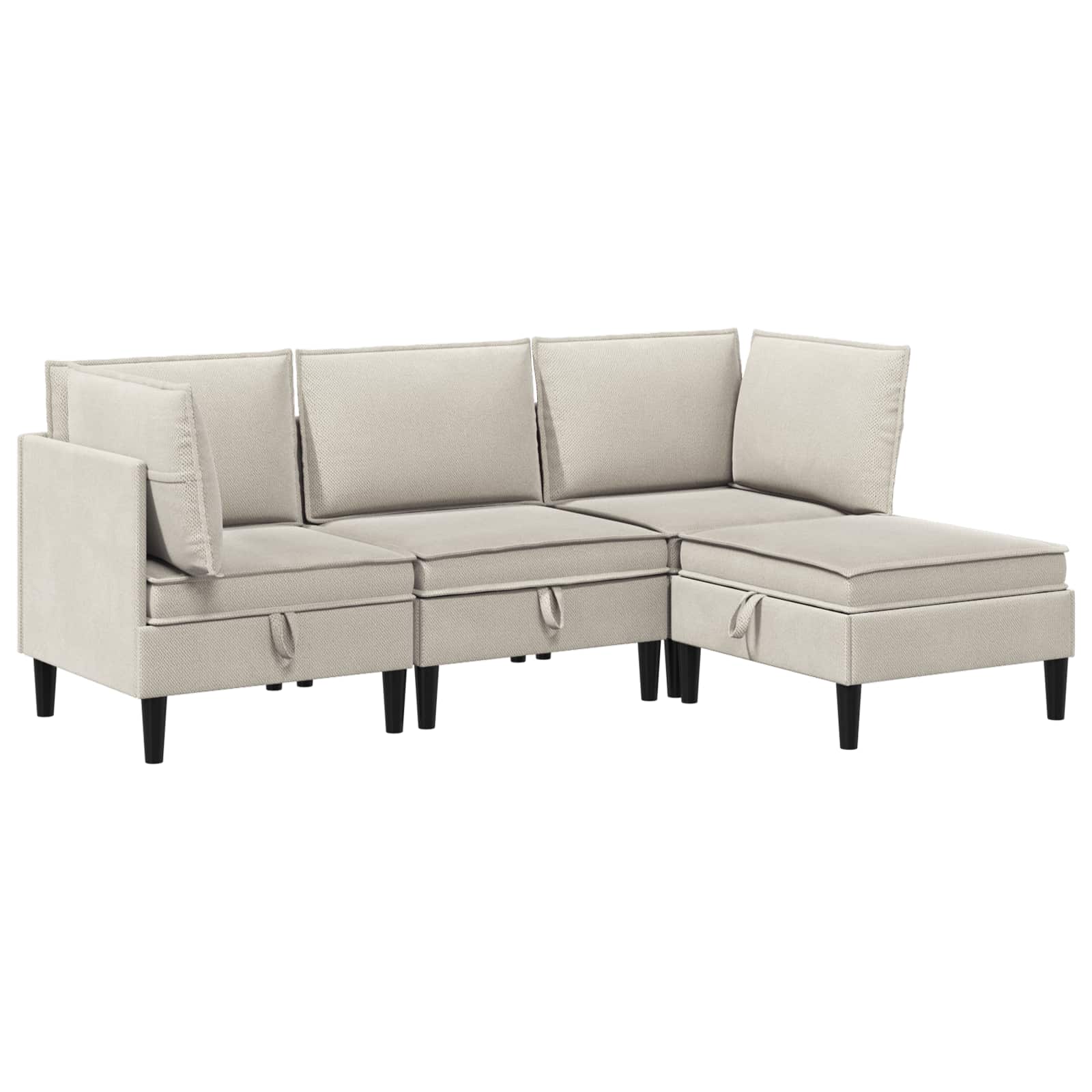 Nappali bútor szett 4 pcs zabpehely szövet