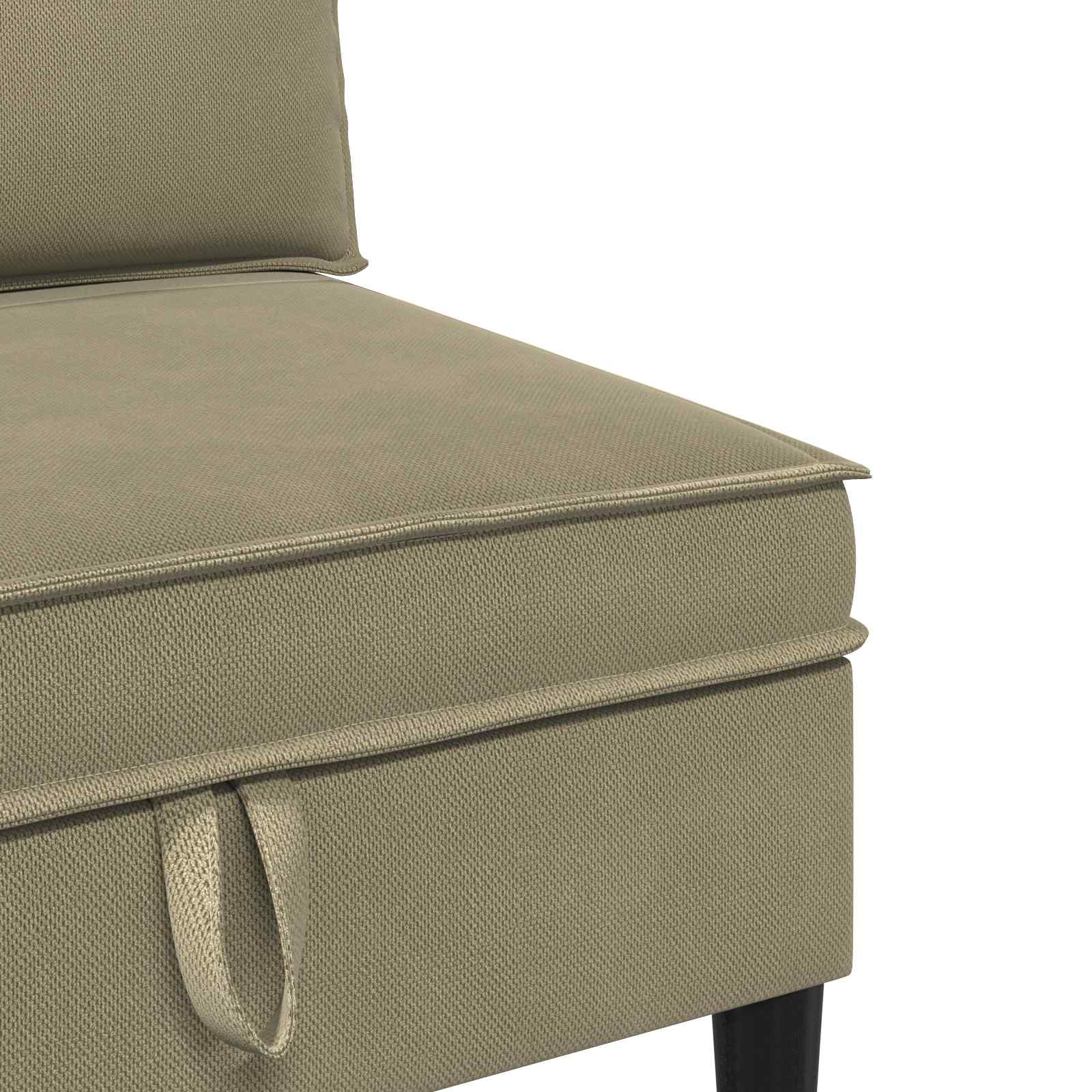 Nappali bútor szett 3 pcs khaki szövet