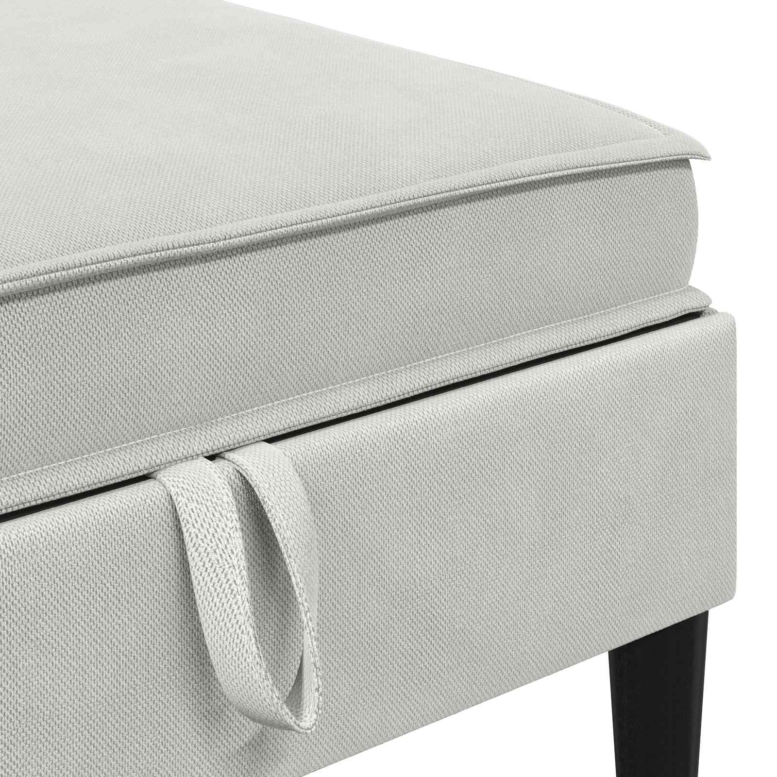 Nappali bútor szett 6 pcs világosszürke szövet