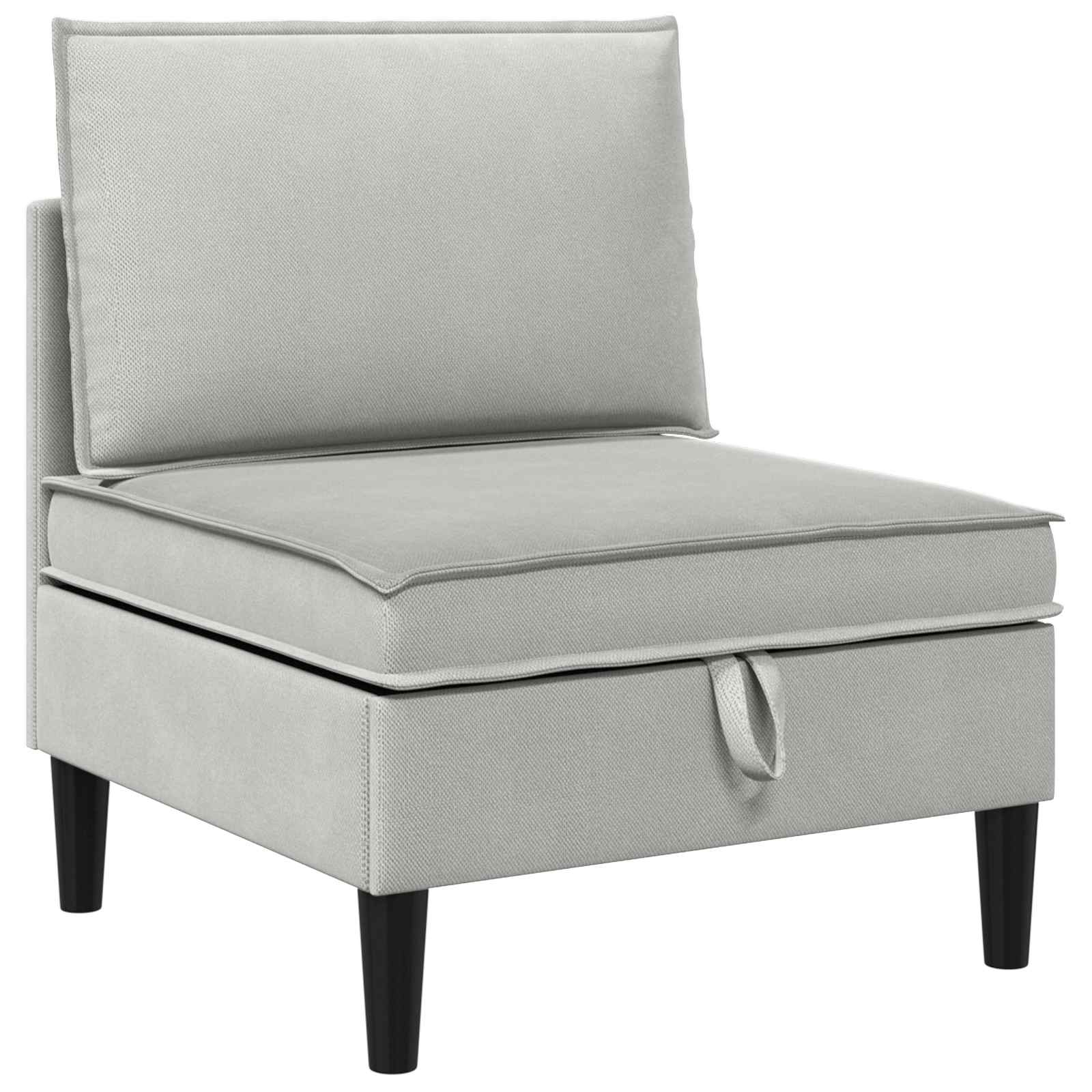 Nappali bútor szett 6 pcs világosszürke szövet