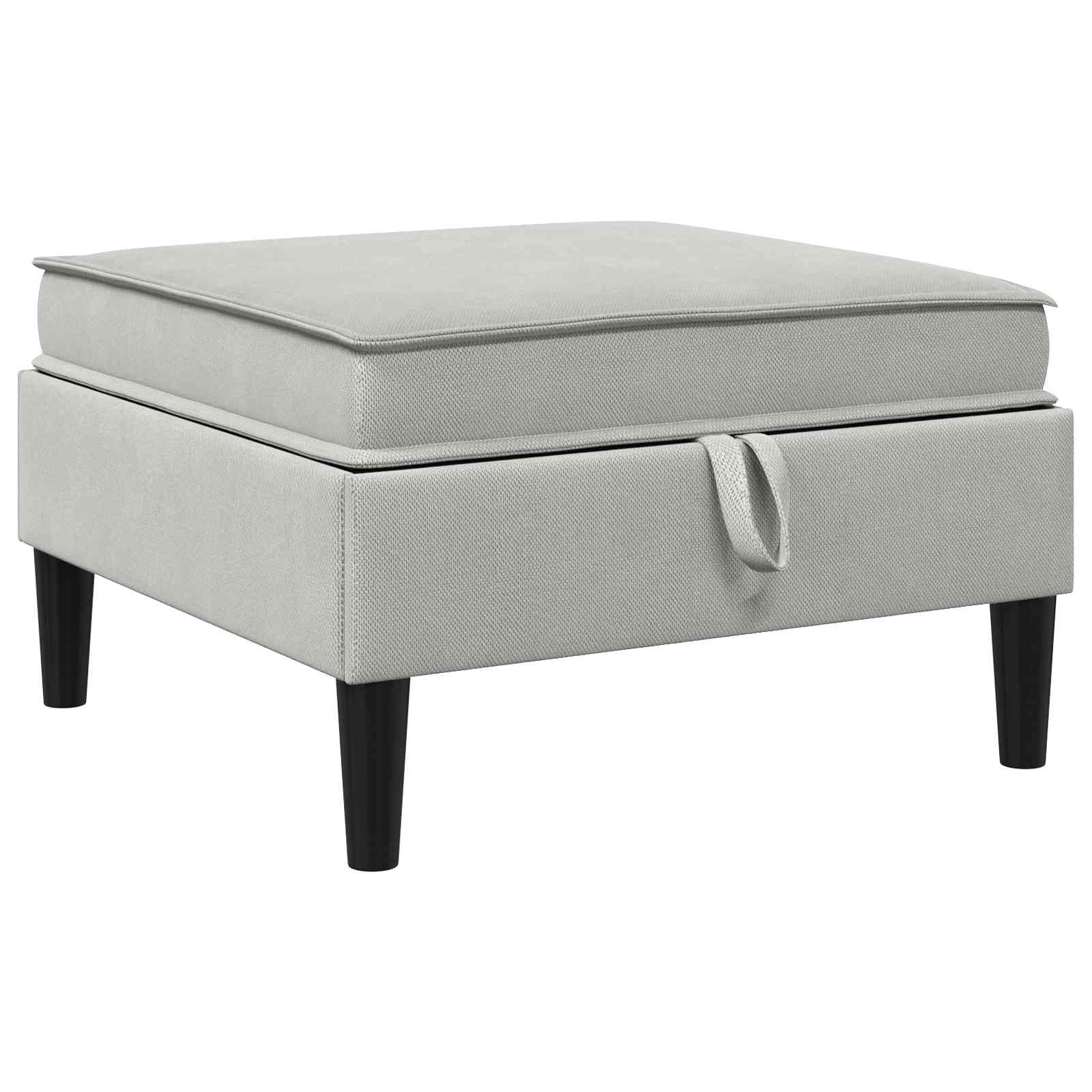 Nappali bútor szett 6 pcs világosszürke szövet