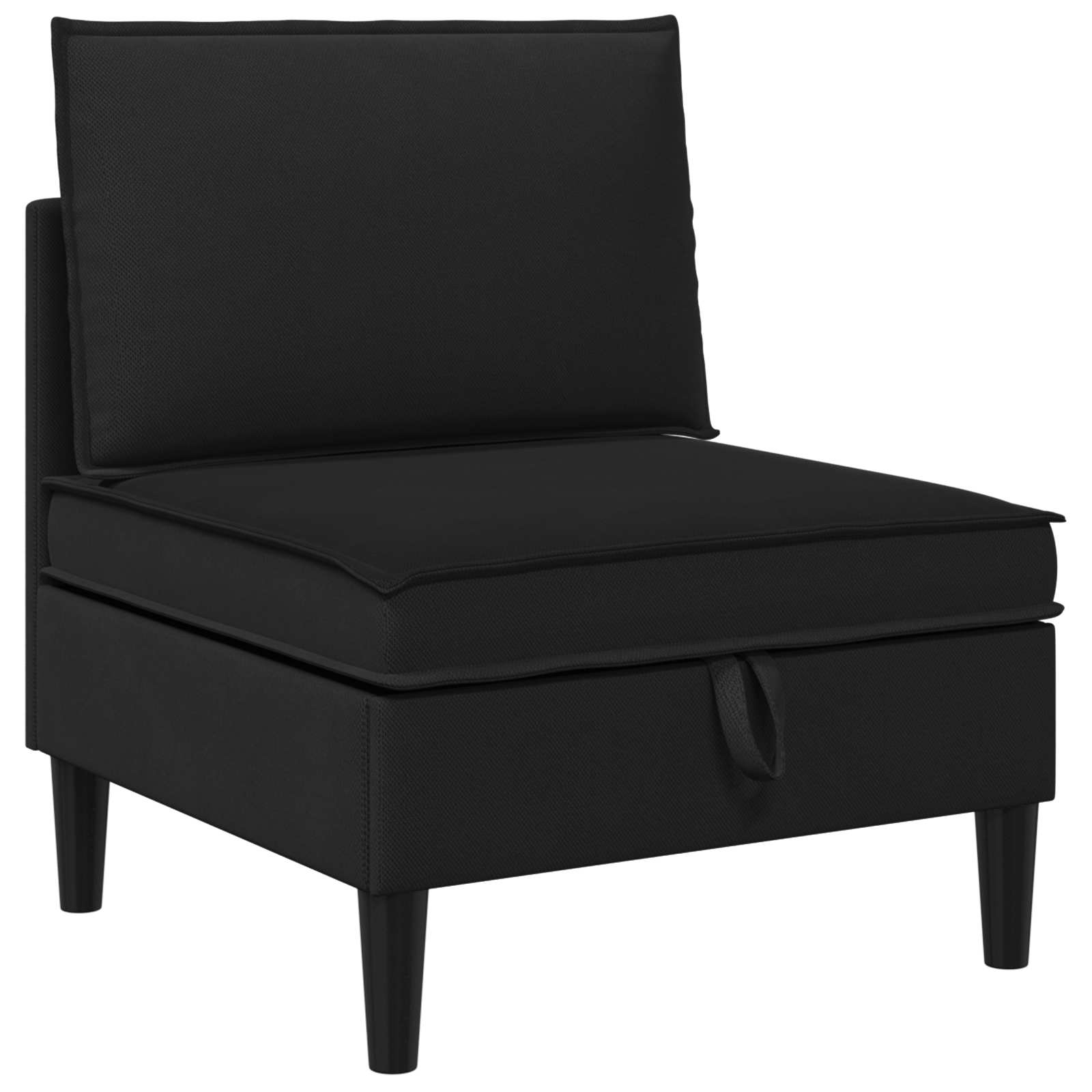 Nappali bútor szett 3 pcs fekete szövet