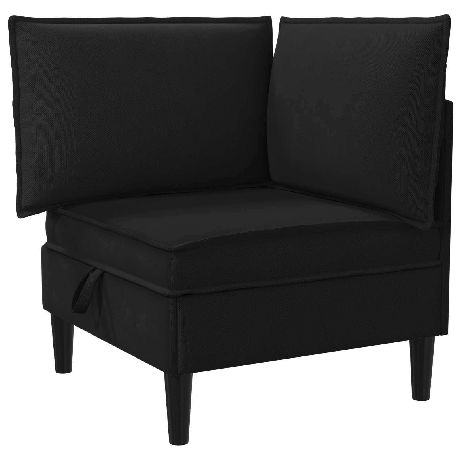 Nappali bútor szett 6 pcs fekete szövet