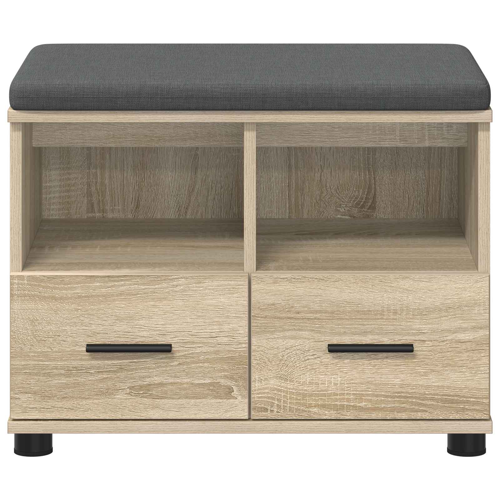 Előtér pad párnával fiókkal sonoma tölgy 60 x 38 x 46 cm